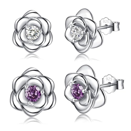 2pcs - Silver+Purple