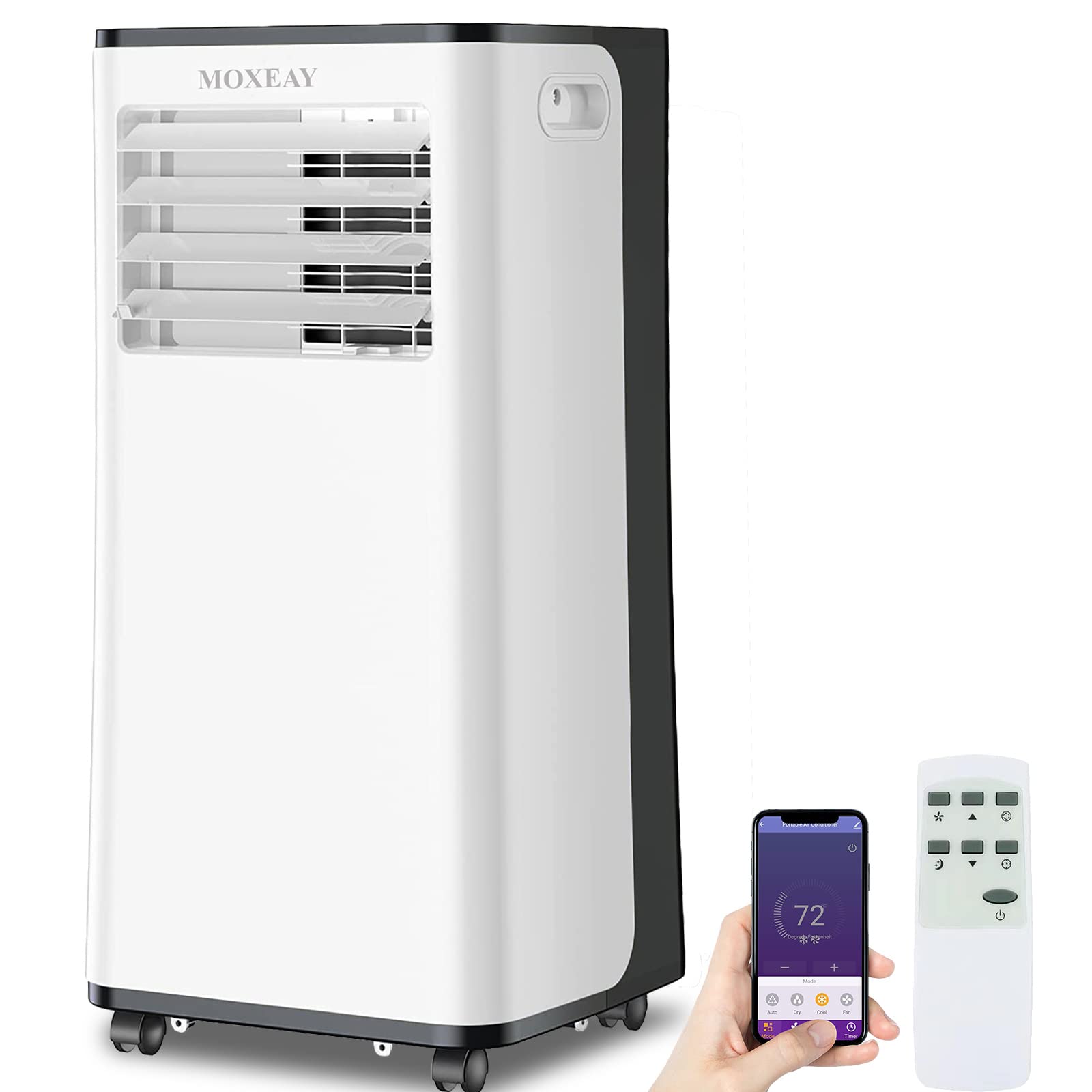10,000 BTU Portable Air Conditioner - Powerful Cooling for Rooms Up to 350 Sq.Ft | 3-in-1 AC Unit with Remote Control & Easy Installation | Energy Efficient for Office, Dorm, Apartment | Stay Cool in Summer Heat Waves - Perfect for Bedrooms, Living Rooms & Small Spaces During Hot Weather | Ideal for Home, Office, and Small Business Use in Summer