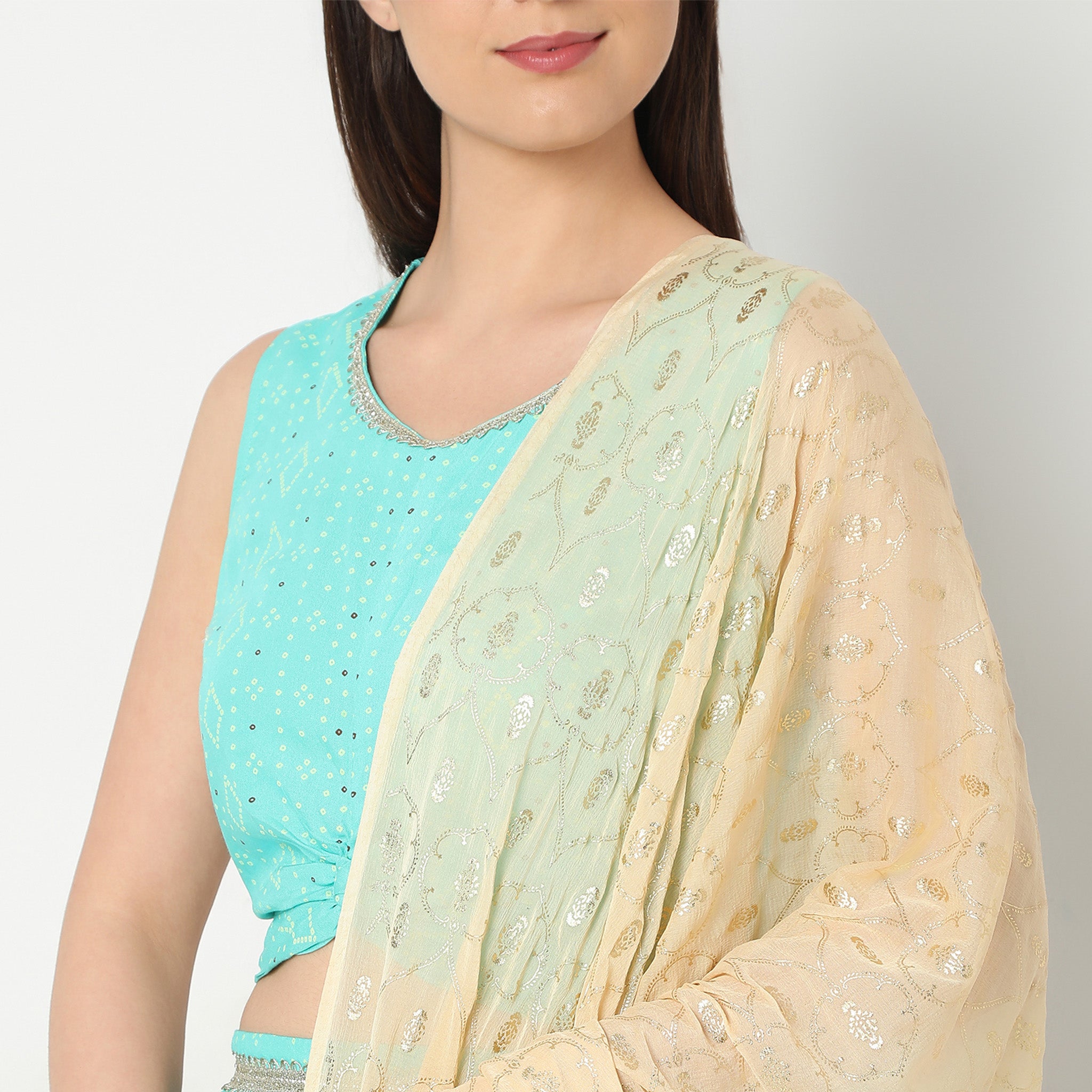Elegant Nylon Printed Dupatta Scarf - Lightweight & Stylish Women's Fashion Accessory for Parties, Weddings & Festivals
