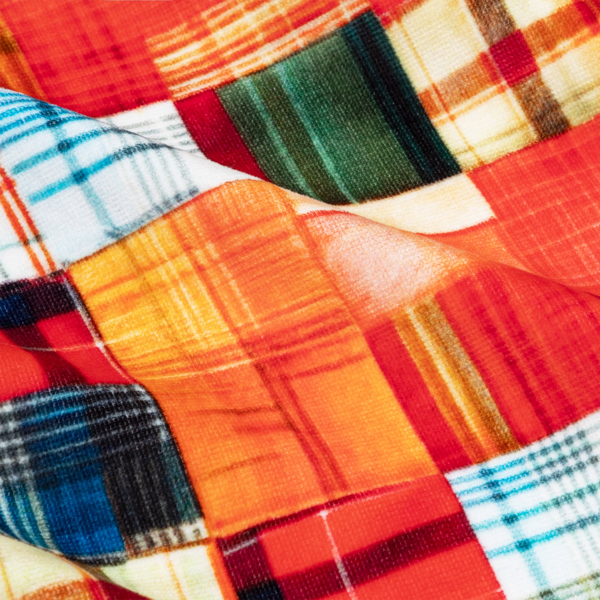 Premium Madras Patch Caddy Towel - Soft, Absorbent Golf & Sports Towel for Gym, Beach, Pool & Outdoor Activities