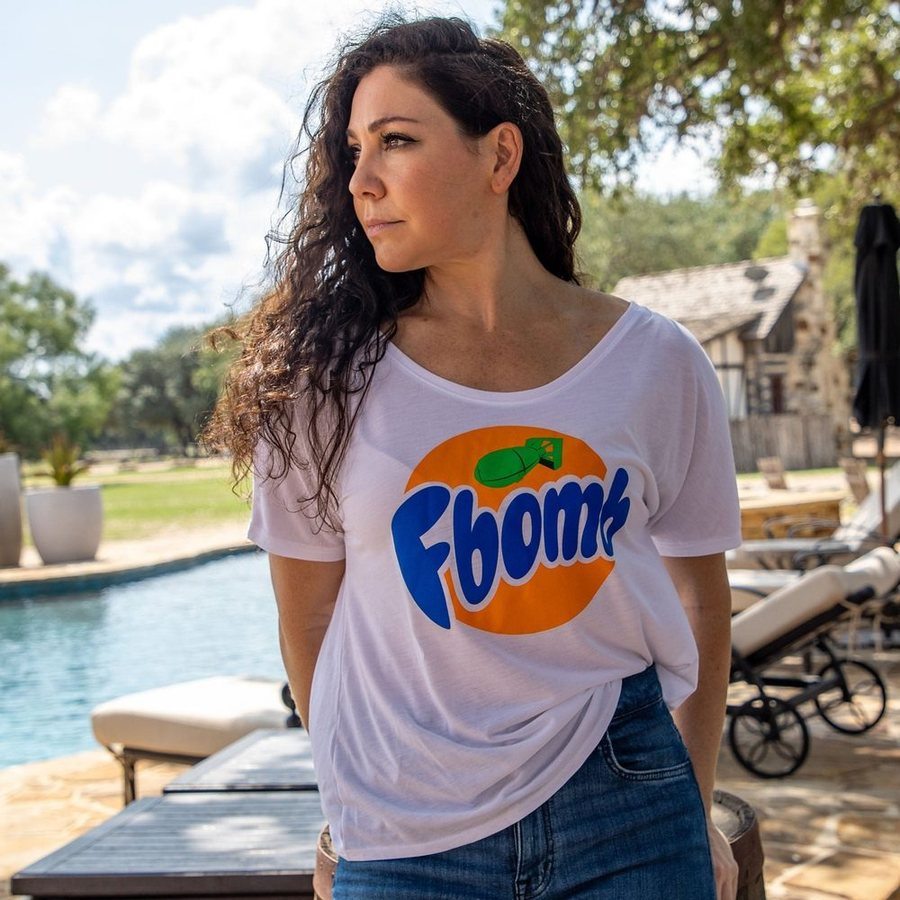Women's F Bomb Slouchy T-Shirt - Soft Relaxed Fit Casual Tee in White | Perfect for Everyday Wear, Weekend Outfits & Lounge Comfort