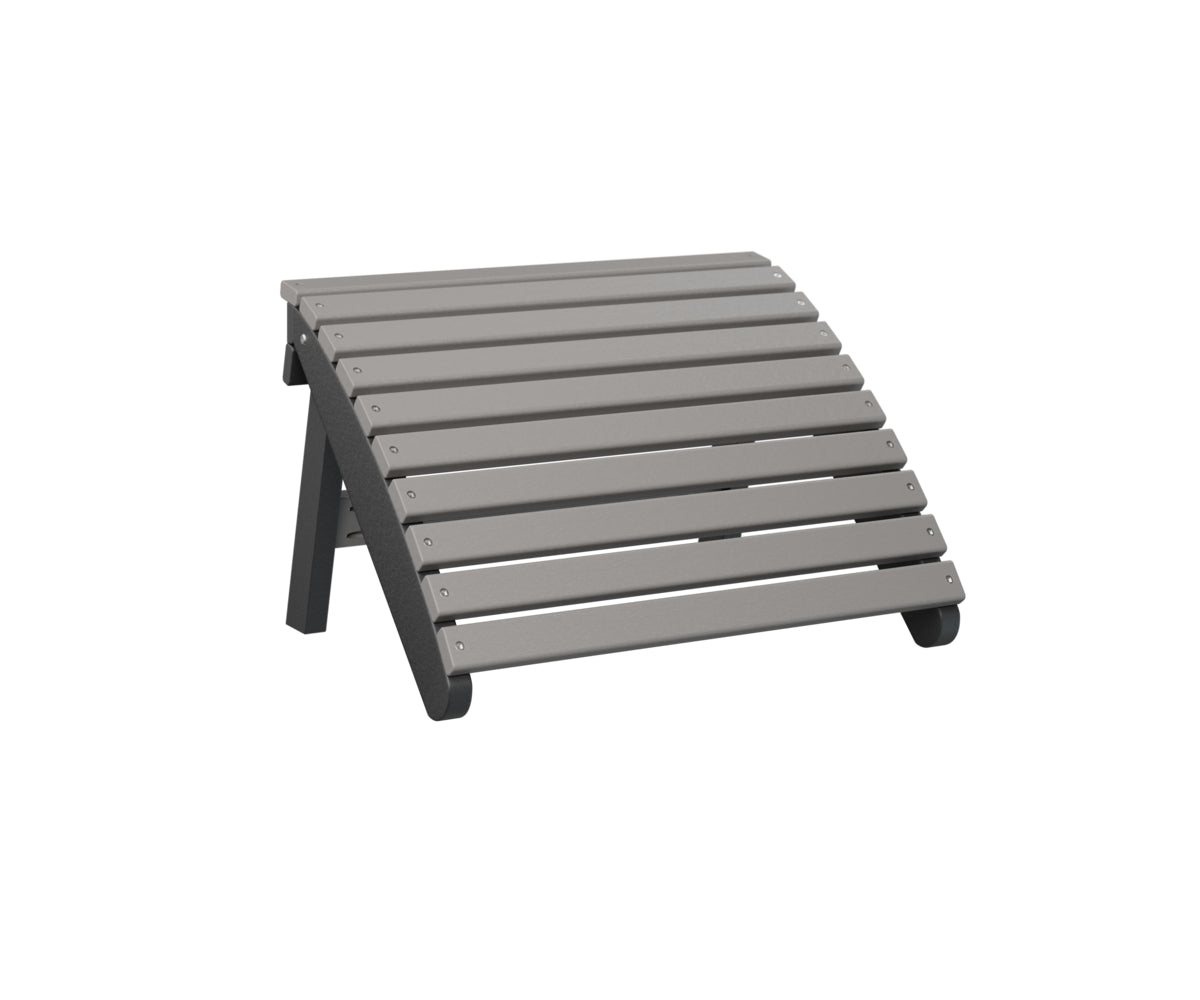 Berlin Gardens Folding Adirondack Footstool - Outdoor Patio Furniture, Portable Foot Rest for Garden, Deck, Poolside & Camping - Lightweight & Durable Design