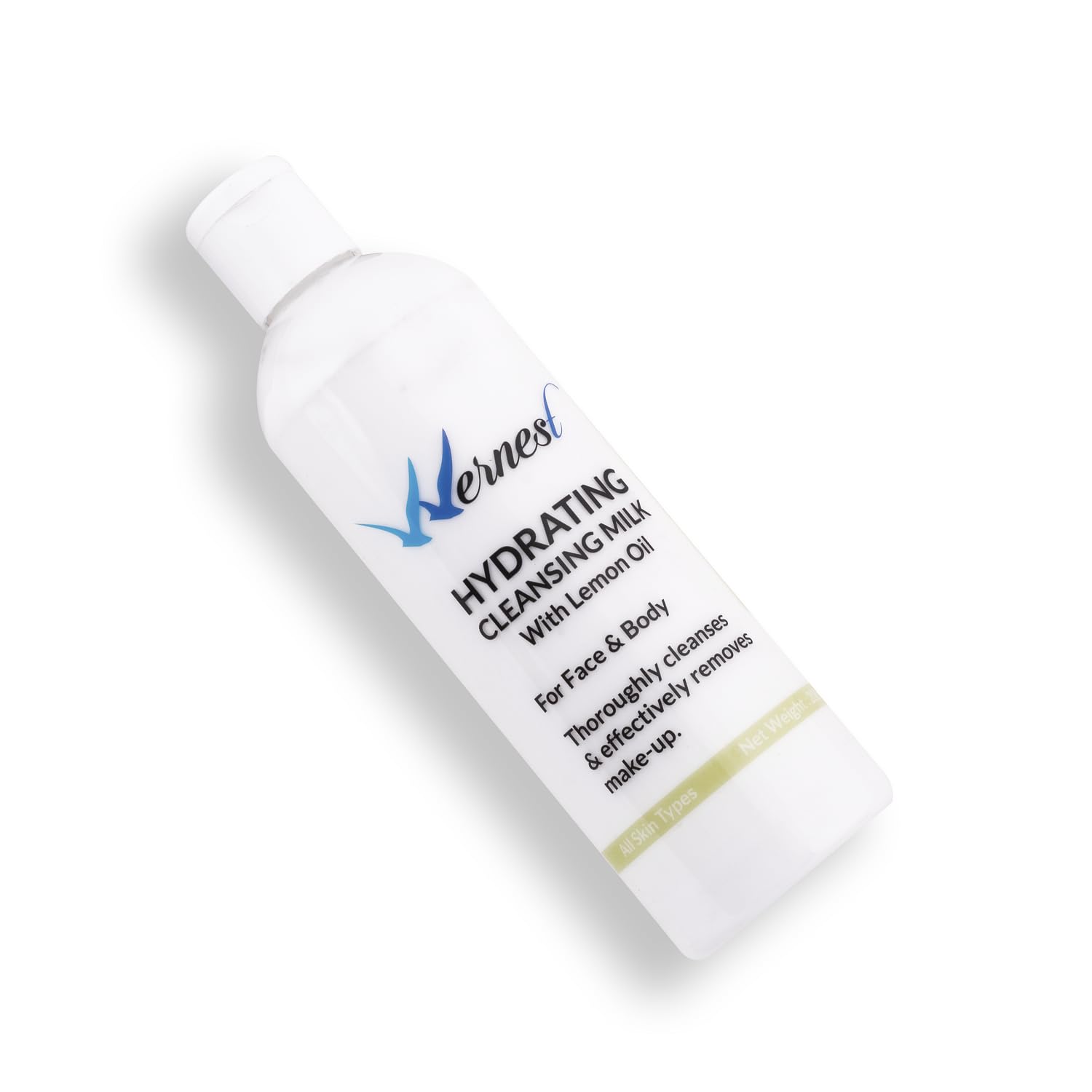 Wernest Hydrating Cleansing Milk with Lemon Oil - Natural Antiseptic Face Wash for Healthy, Fresh & Youthful Skin - 200ml Gentle Daily Cleanser for Dry, Sensitive & Acne-Prone Skin - Perfect for Morning & Night Skincare Routine