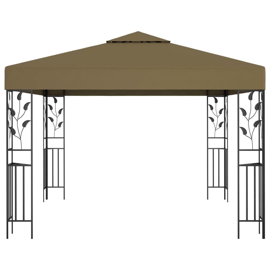 Outdoor Gazebo with UV-Resistant Canopy & Double Roof for Airflow - 118.1