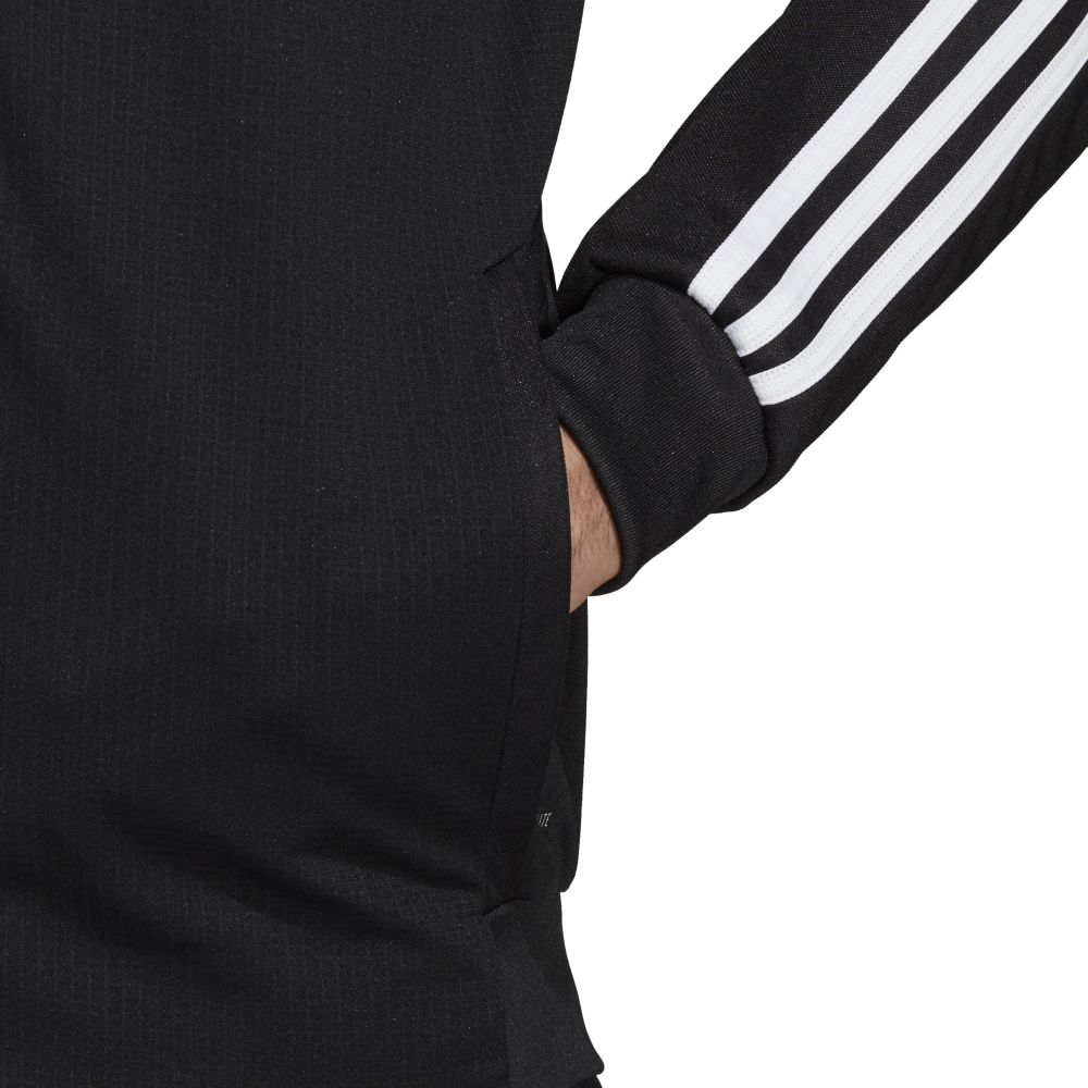 Adidas Tiro 19 Men's Training Jacket - Black & White - Lightweight Performance Jacket for Gym, Running & Soccer Practice