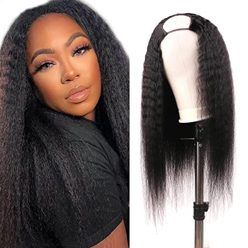 U Part Wig Yaki Straight
