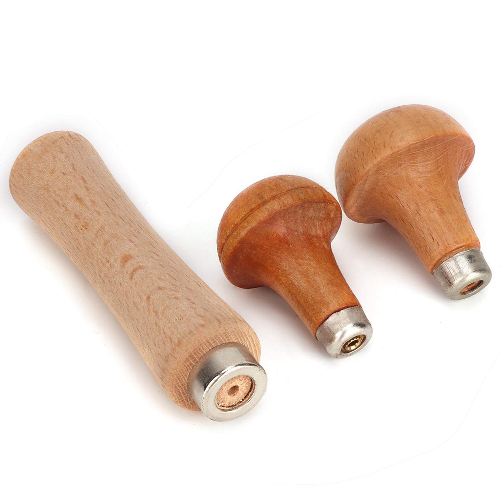 3-Piece Ergonomic Wooden File Handle Set - Durable DIY Screwdriver & Hand Drill Handle for Metal Files - Perfect for Woodworking, Metalworking & DIY Projects
