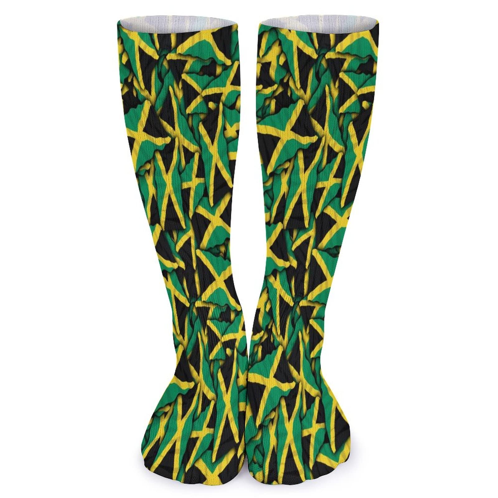 Jamaican Flag Casual Socks - 5 Pairs of Sweat-Wicking Breathable Sports Socks for Men & Women - Perfect for Running, Gym Workouts & Everyday Wear
