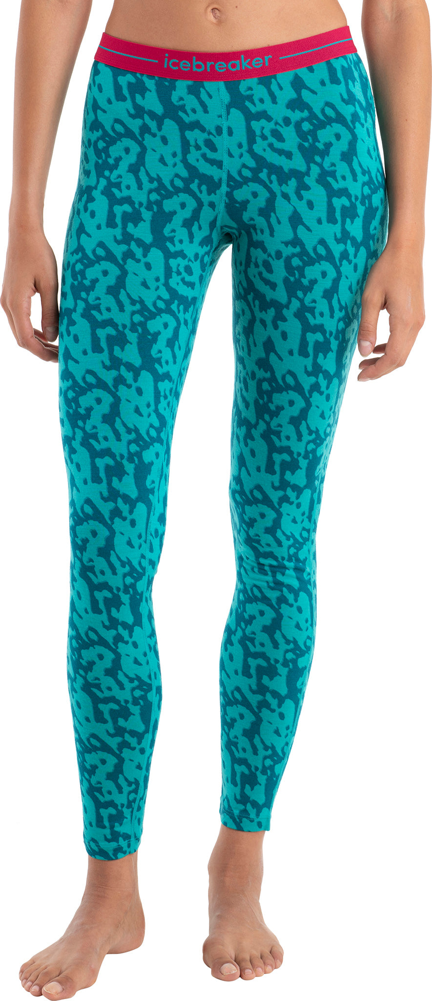 200 Oasis Macro Forms Merino Thermal Leggings for Women - Ultra Soft Wool Base Layer Leggings for Hiking, Yoga & Winter Sports