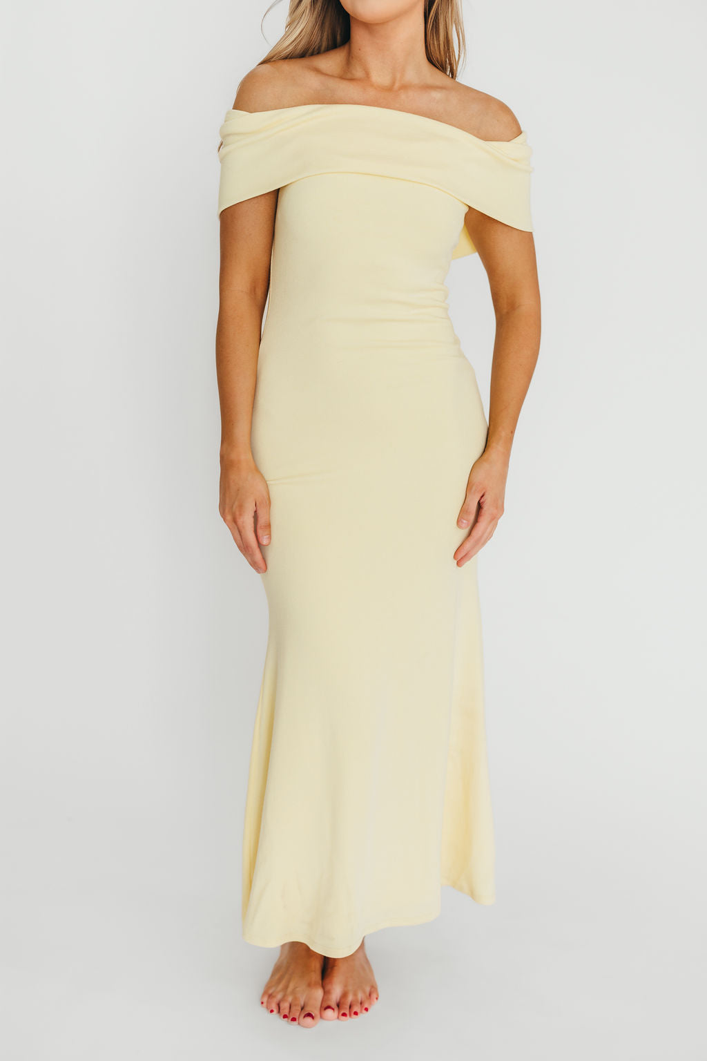 Monroe Maxi Dress in Butter Yellow - Bump Friendly Maternity Dress for Women | Flowy Summer Dress for Pregnancy, Beach, Vacation & Special Occasions