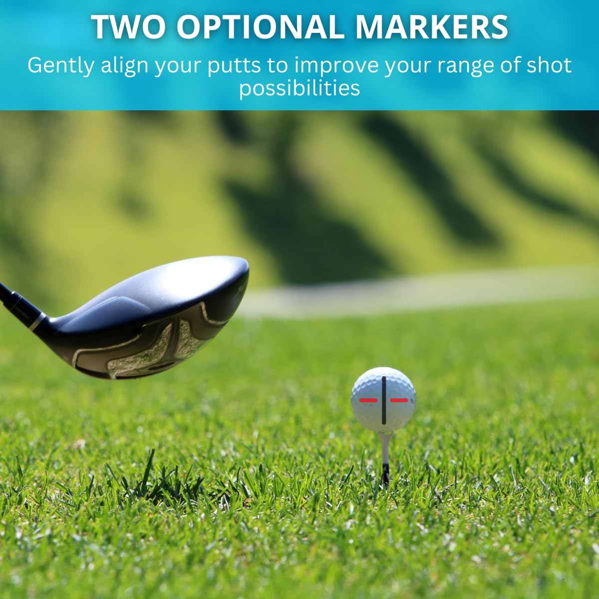 Premium Golf Ball Line Marker & Alignment Tool - 2 Pack | Essential Golf Accessory for Putting Practice | Fits in Golf Bag & Portable for Course Use | Perfect for Improving Putting Accuracy & Alignment on Greens
