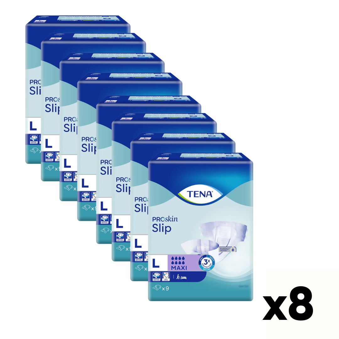TENA PROskin Slip Maxi Adult Diapers for Incontinence - Super Absorbent, Leak-Proof Protection for Day & Night Use - Ideal for Active Adults & Seniors