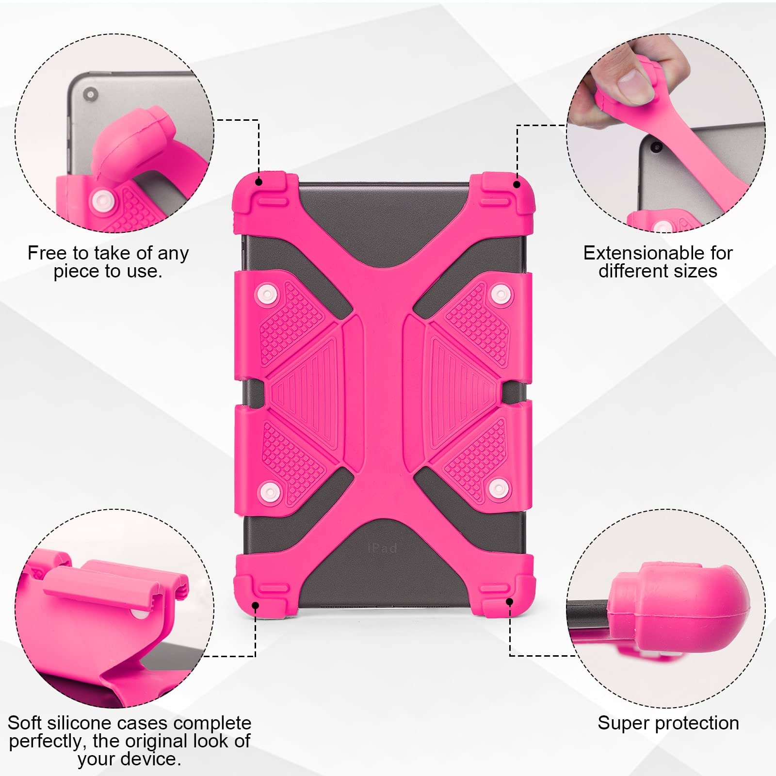 Universal 7 inch Tablet Case - Shockproof Silicone Protective Cover for 6
