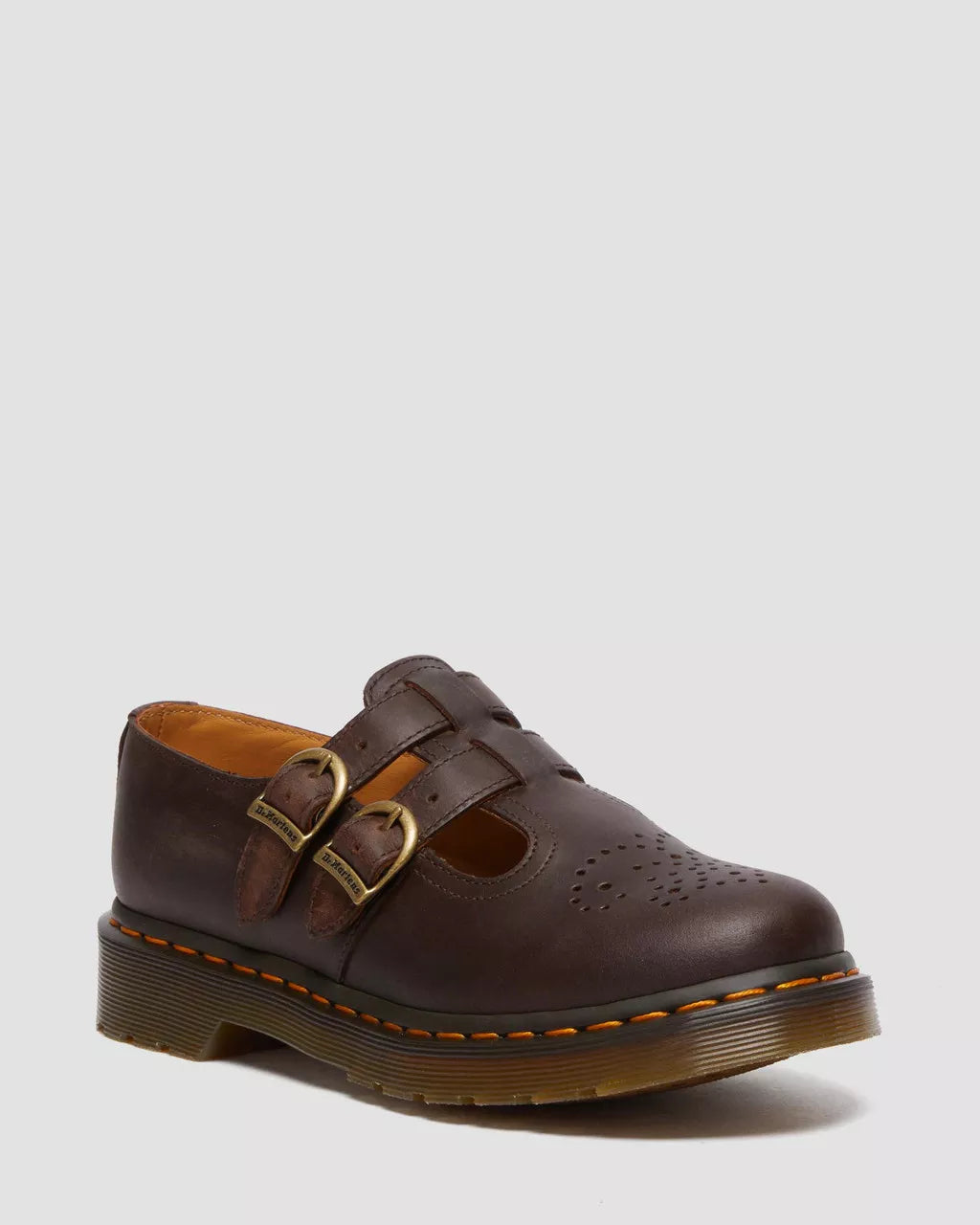 8065 Mary Jane Dark Brown Crazy Horse Women's Shoes - Comfortable & Stylish for Work, Casual & Everyday Wear