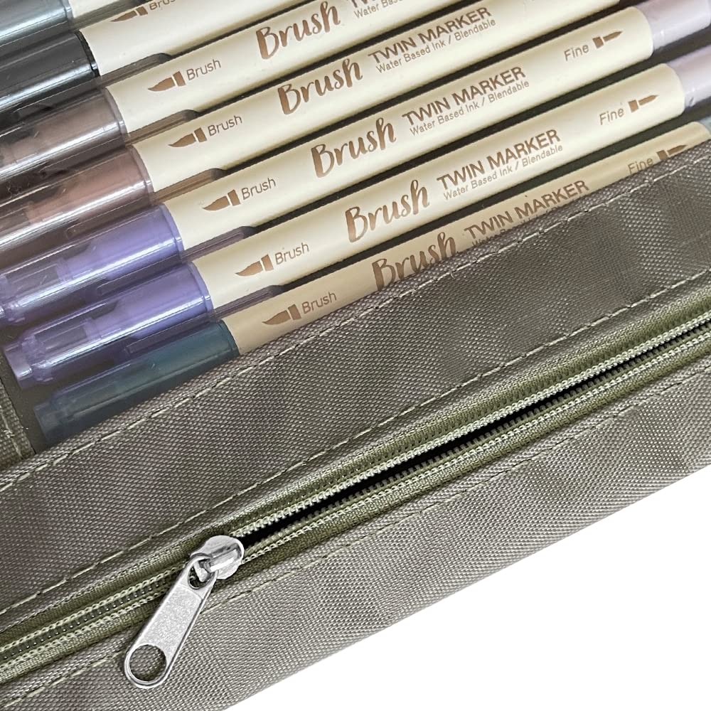 3-Pack Dark Grey 3-Ring Binder Pencil Pouch with Zipper Closure - Large Capacity Clear Window Pencil Case with Reinforced Grommets for School, Office & College Organization Supplies