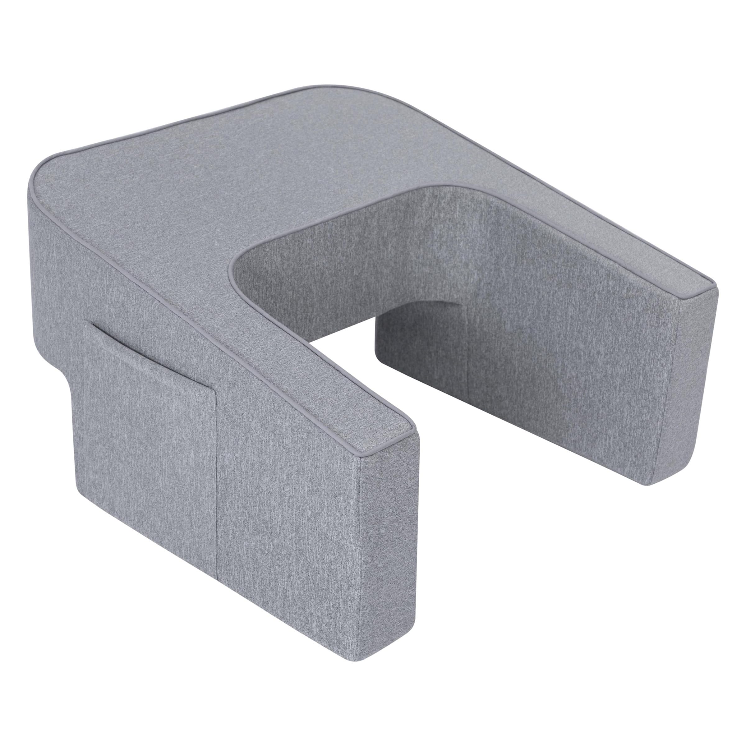 Premium Memory Foam Lap Desk Pillow with Armrests & Storage Pockets - Washable Cover for Laptop, Reading & Work - Home Office, Gaming & Study Comfort (Gray) - Perfect for Bed, Couch & Travel Use
