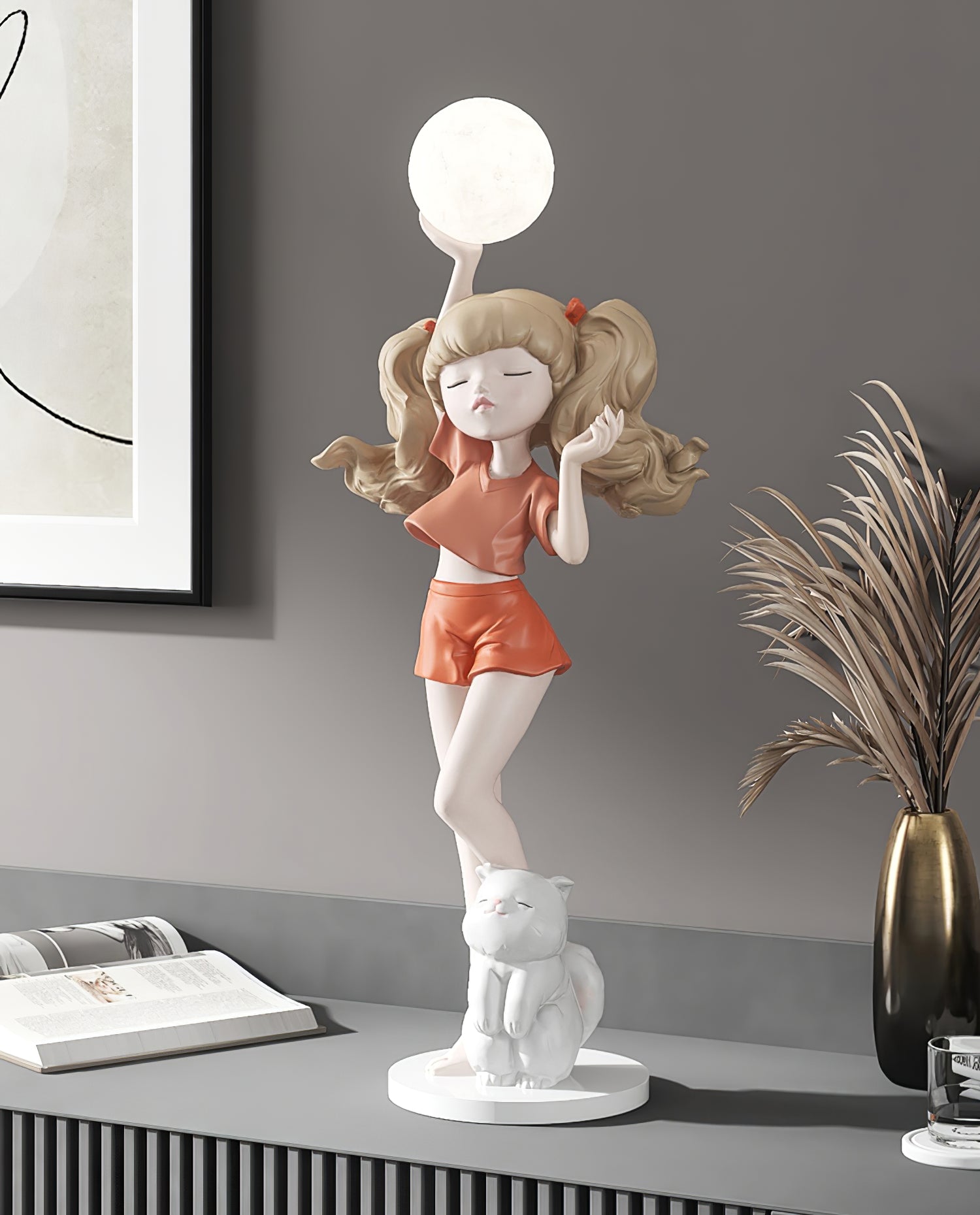 Elegant Ballet Girl Floor Lamp - Adjustable LED Dancer Light for Bedroom, Living Room & Nursery - Perfect for Kids Room Decor & Dance Studio Lighting