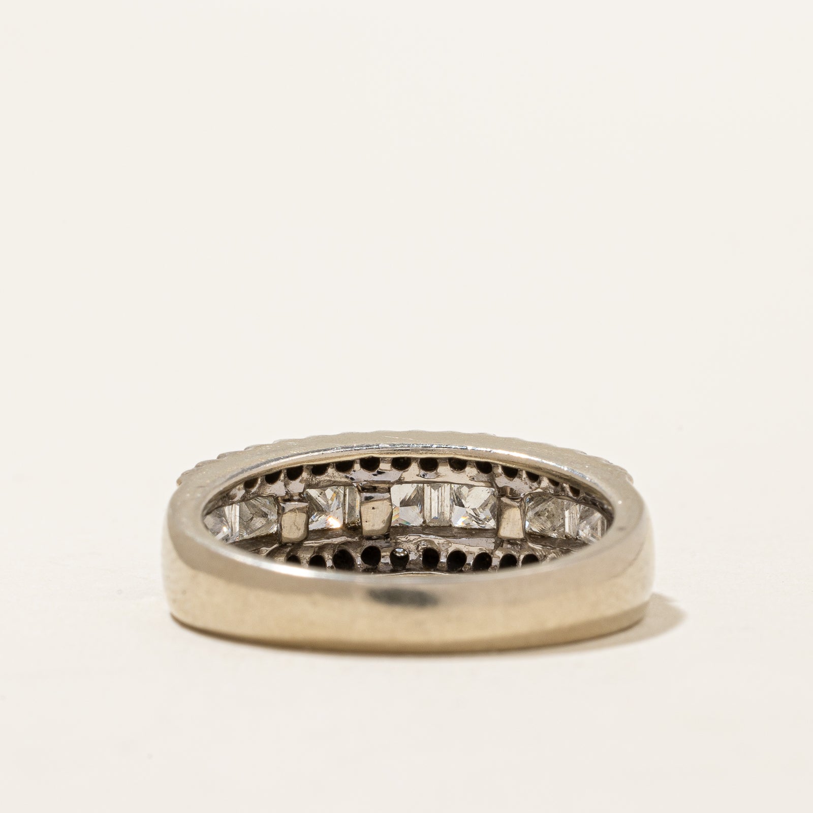 Channel Set Princess Cut Diamond Wedding Band - 0.94ctw Size 7 | Elegant Engagement Ring for Brides & Anniversary Gift for Her