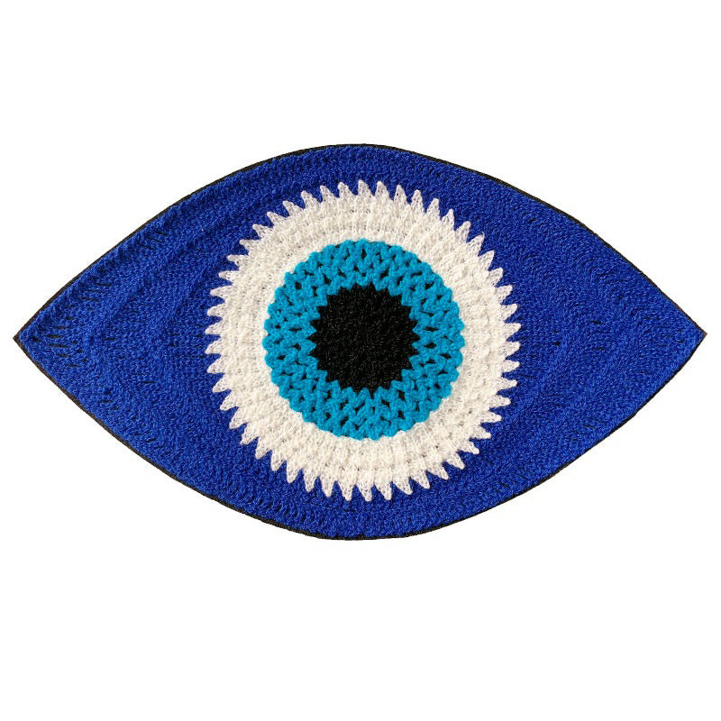 Evil Eye Embroidered Coaster Set of 4 - Handmade Spiritual Protection Drink Coasters - Perfect for Home Decor, Coffee Table, and Gift Giving