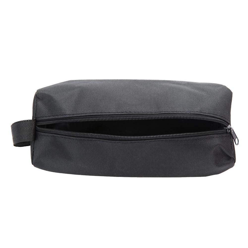 Heavy Duty Zipper Tool Pouch - Durable Construction & Electronics Organizer Bag for Artists, Travel Toiletries & Brush Storage - Perfect for DIY Projects, Work Tools & Travel Accessories (Black)