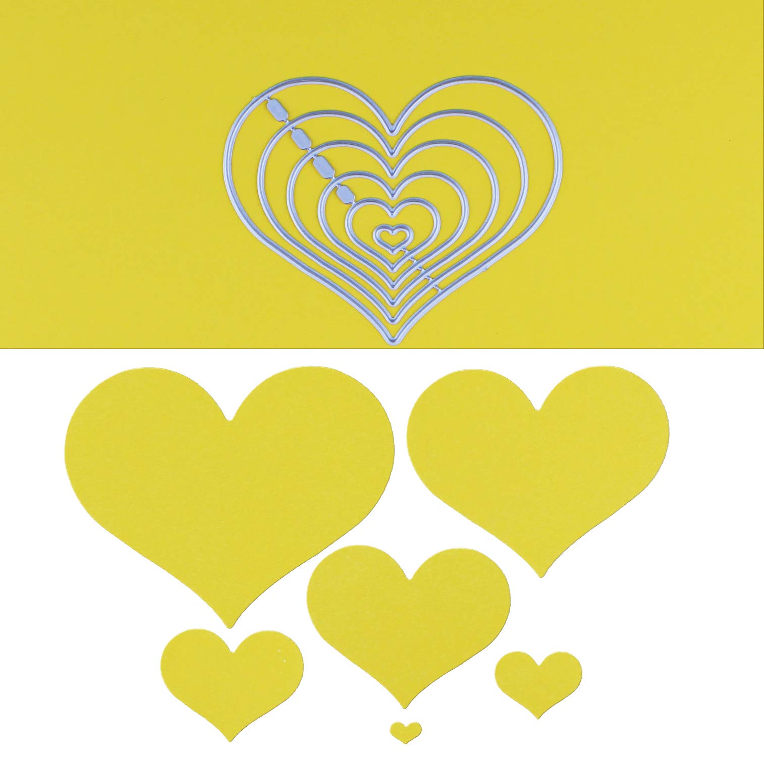 Hearts Die Cuts for Card Making - Love Photo Frame Cutting Dies, Metal Die Cutting Mold for Scrapbooking, DIY Etched Embossing Stencil for Crafts, Scrapbook Albums & Note Cards - Perfect for Valentine's Day, Wedding Invitations & Handmade Greeting Cards