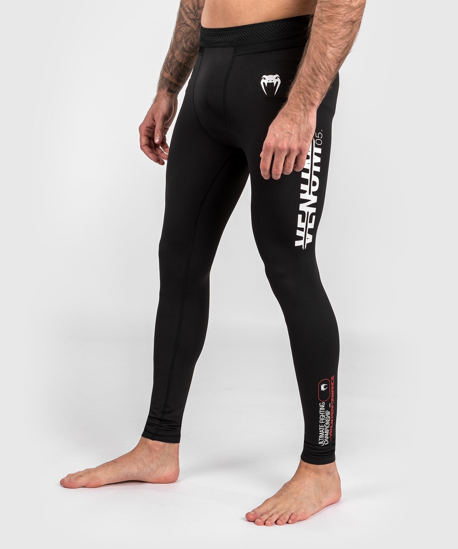 Venum UFC Adrenaline Fight Week Men's Performance Compression Tights - Black | MMA Training & Workout Gear for Fighters & Athletes