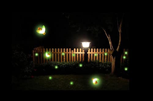Solar Powered Firefly Lights - 9 LED Firefly String Lights with Auto Pulsating & Chasing Effect, Waterproof Outdoor Solar Lanterns (2 Pack) for Garden, Patio, Yard Decoration & Camping Lighting