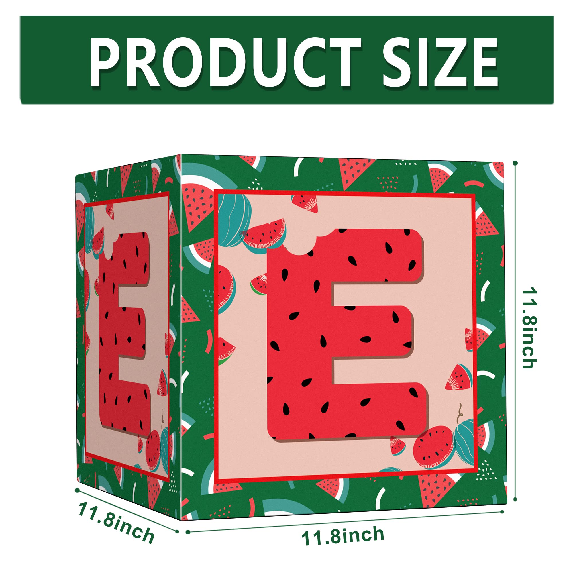 3pcs Watermelon Theme Balloon Box Decorations for Baby's 1st Birthday Party - Summer Baby Shower Supplies & Nursery Decor | Perfect for Outdoor Picnics, Pool Parties & Gender Reveals