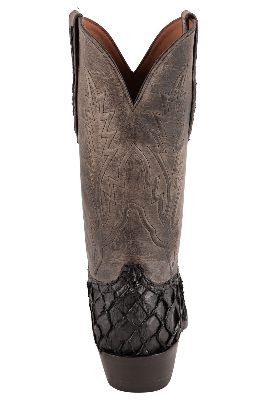 Exclusive Black Jack Pirarucu Leather Cowboy Boots for Men - Western Style Riding Boots for Country, Rodeo & Outdoor Adventures