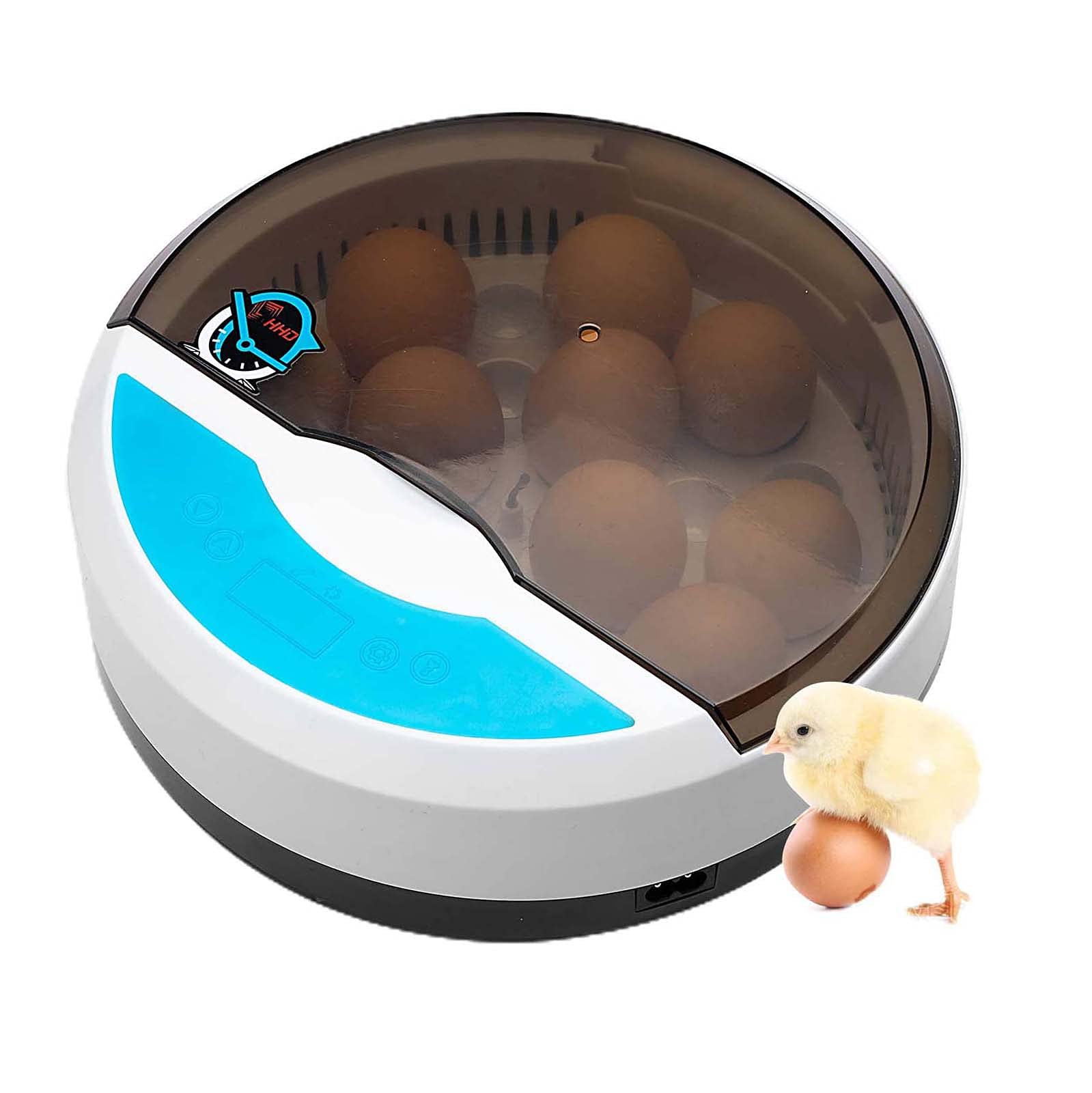 Wgwioo 9-Egg Digital Automatic Egg Incubator - Mini Poultry Hatcher Machine for Chicken, Duck, Quail Eggs | Perfect for Home Farming, Classroom Projects & Backyard Poultry Breeding