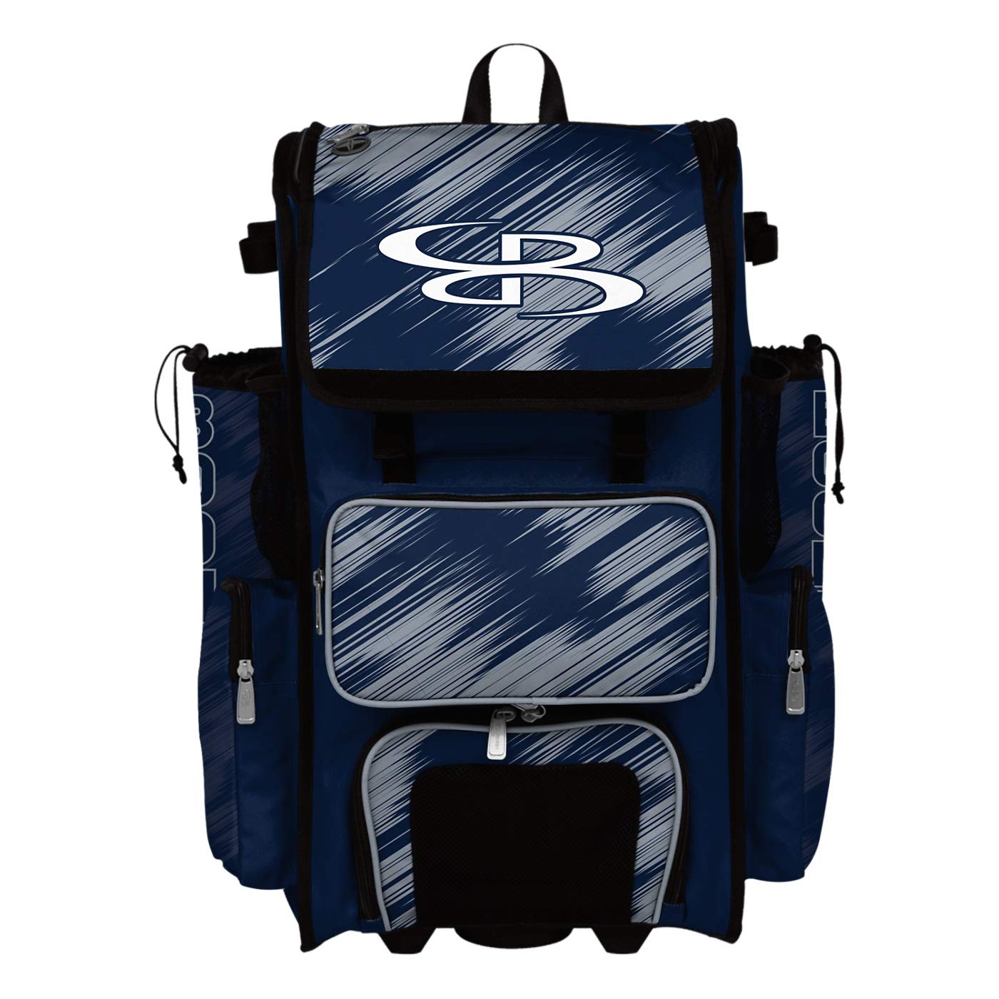 Boombah Superpack Hybrid Rolling Bat Bag - Wheeled & Backpack Baseball Equipment Bag with Scratch Protection (Multiple Colors) - Perfect for Baseball, Softball & Travel