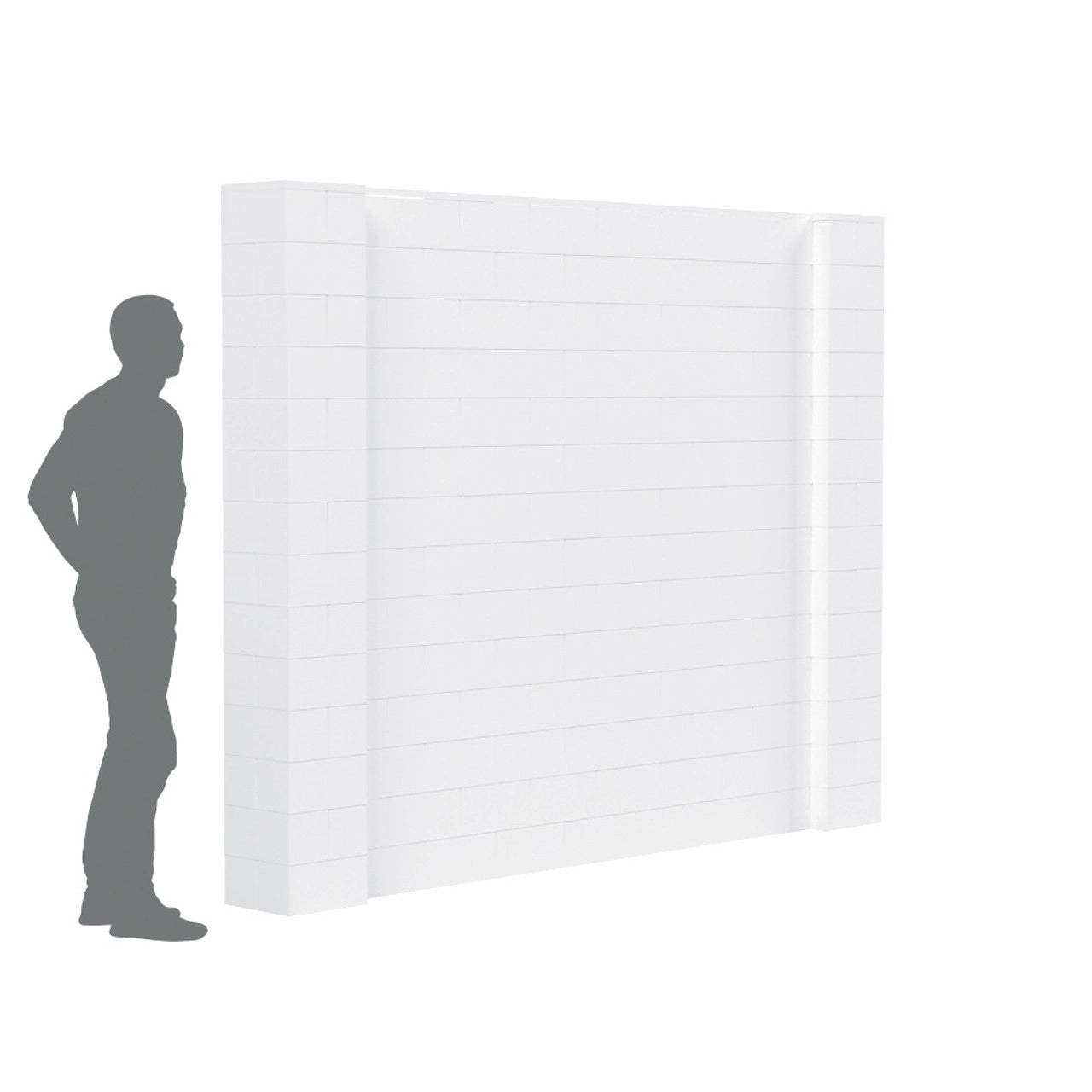 EverBlock Simple Wall Kit - 6' x 6' Modular Building Blocks for DIY Room Dividers, Play Areas & Office Partitions | Easy Assembly Plastic Wall Panels for Home, School & Commercial Spaces