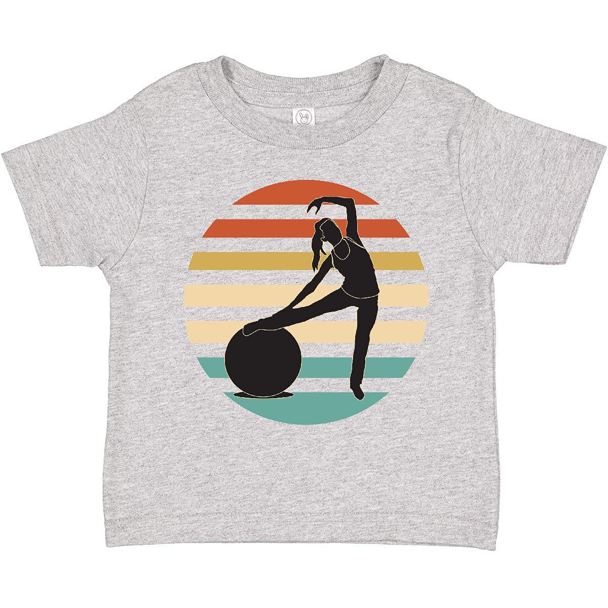 Inktastic Pilates Fitness Retro Exercise Toddler T-Shirt - Cute Workout Tee for Toddlers, Yoga & Gym Apparel for Kids - Perfect for Dance Class, Playdates & Active Lifestyle