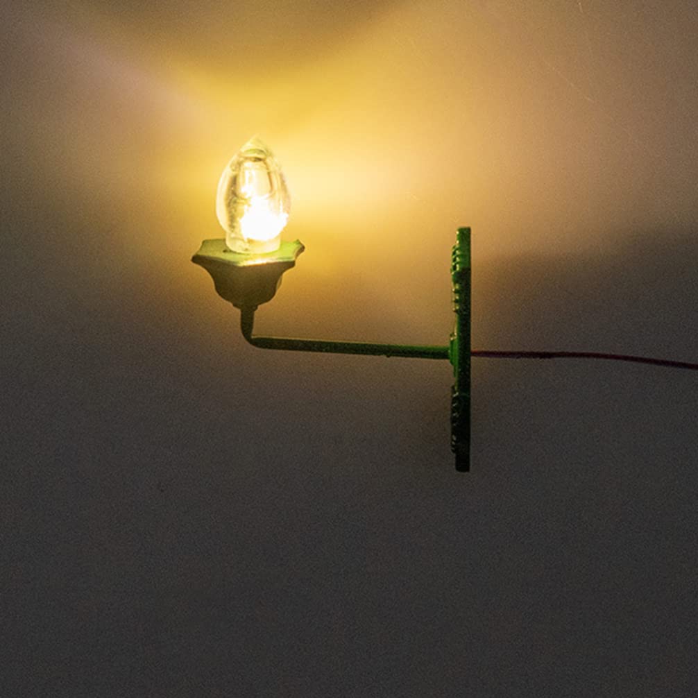 GANAZONO 10PCS Miniature Wall Sconce Lights - LED Dollhouse Lighting, Model Railway Accessories, Tiny Wall Lamps for DIY Home Decor, Mini Furniture Ornaments - Perfect for Dollhouse, Train Set, and Room Decoration