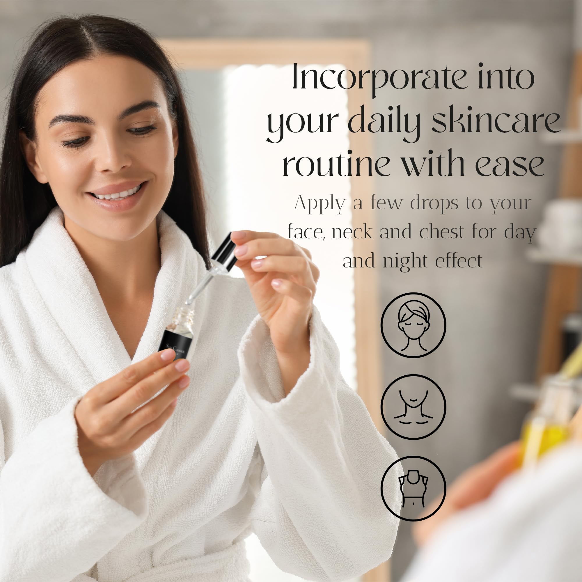 Organic Rose Face Oil for All Skin Types - Hydrating & Anti-Aging Facial Moisturizer - Promotes Radiant, Firm Skin - Perfect for Daily Skincare Routine & Nighttime Treatment