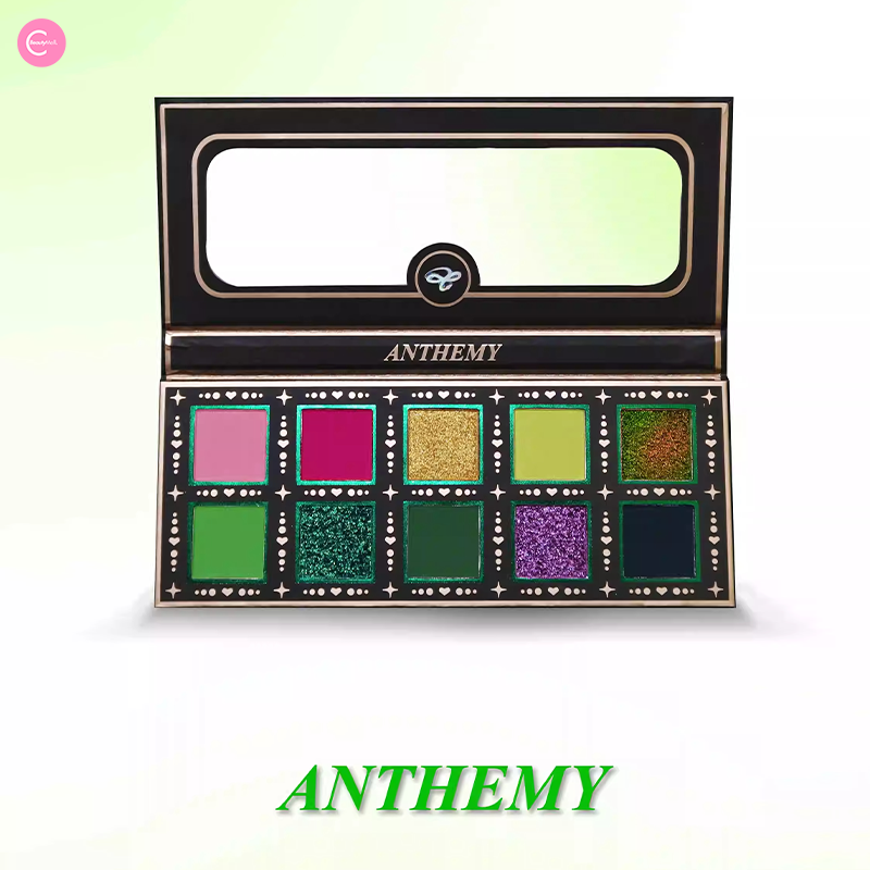 Anthemy Serpent's Emerald Gaze - 10 Color Chameleon Eyeshadow Palette | Long-Lasting Pigmented Makeup for Party, Halloween & Cosplay | Vegan & Cruelty-Free