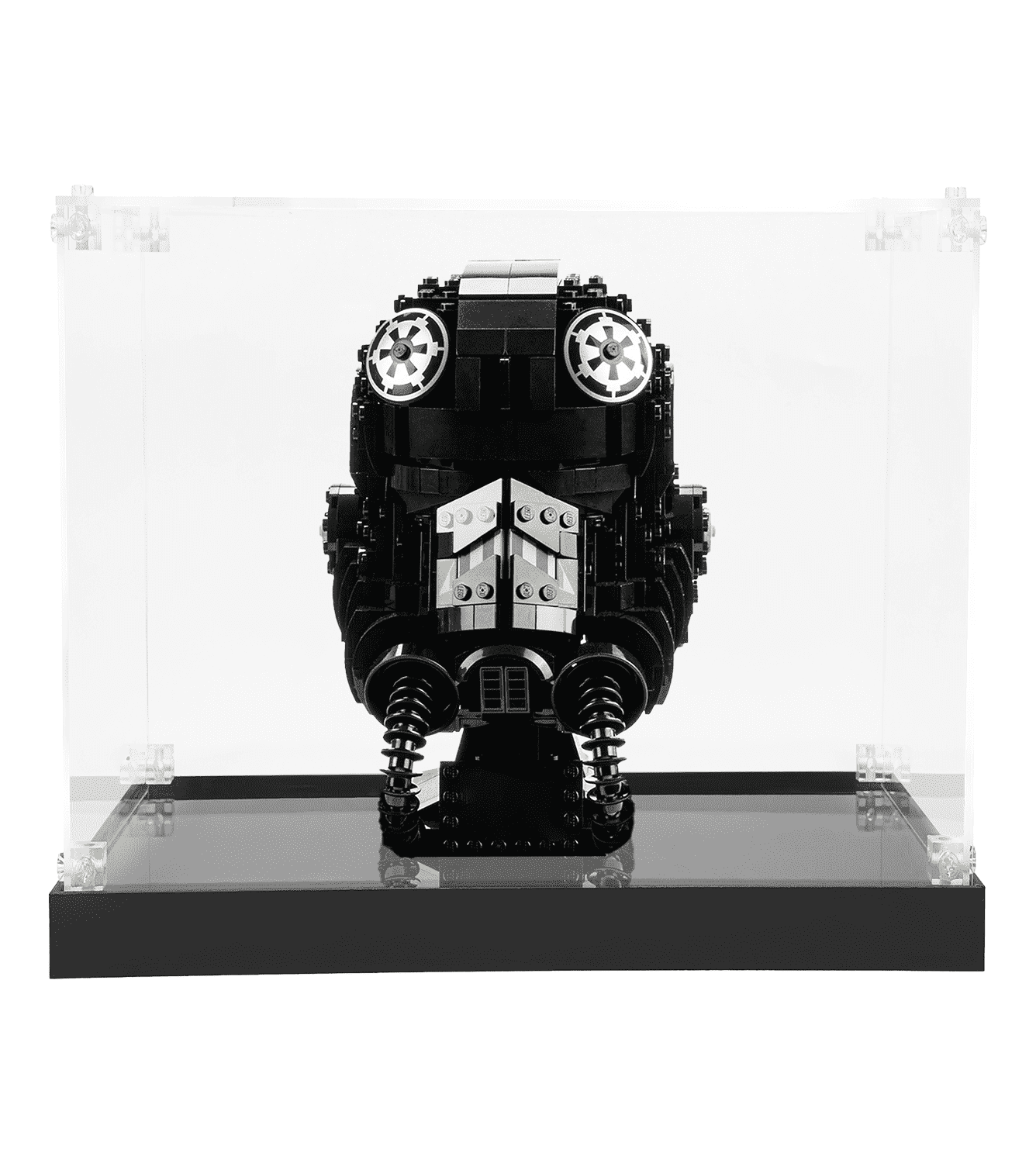 Lego Star Wars TIE Fighter Pilot Helmet 75274 Display Case - Premium Acrylic Showcase for Collectible Minifigure Headgear | Perfect for Home Decor, Office Display & Gift for Star Wars Fans