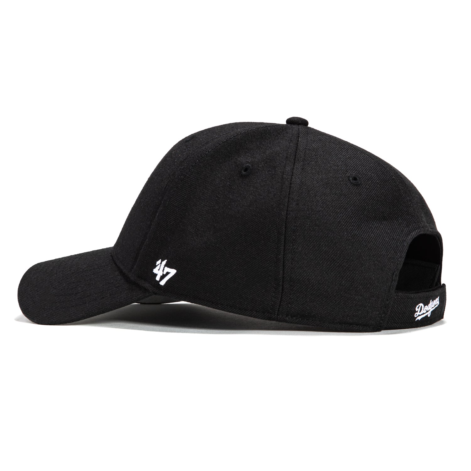 47 Brand Los Angeles Dodgers MVP Adjustable Baseball Cap - Black & White Snapback Hat for Men & Women | Perfect for Games, Outdoor Activities & Casual Wear