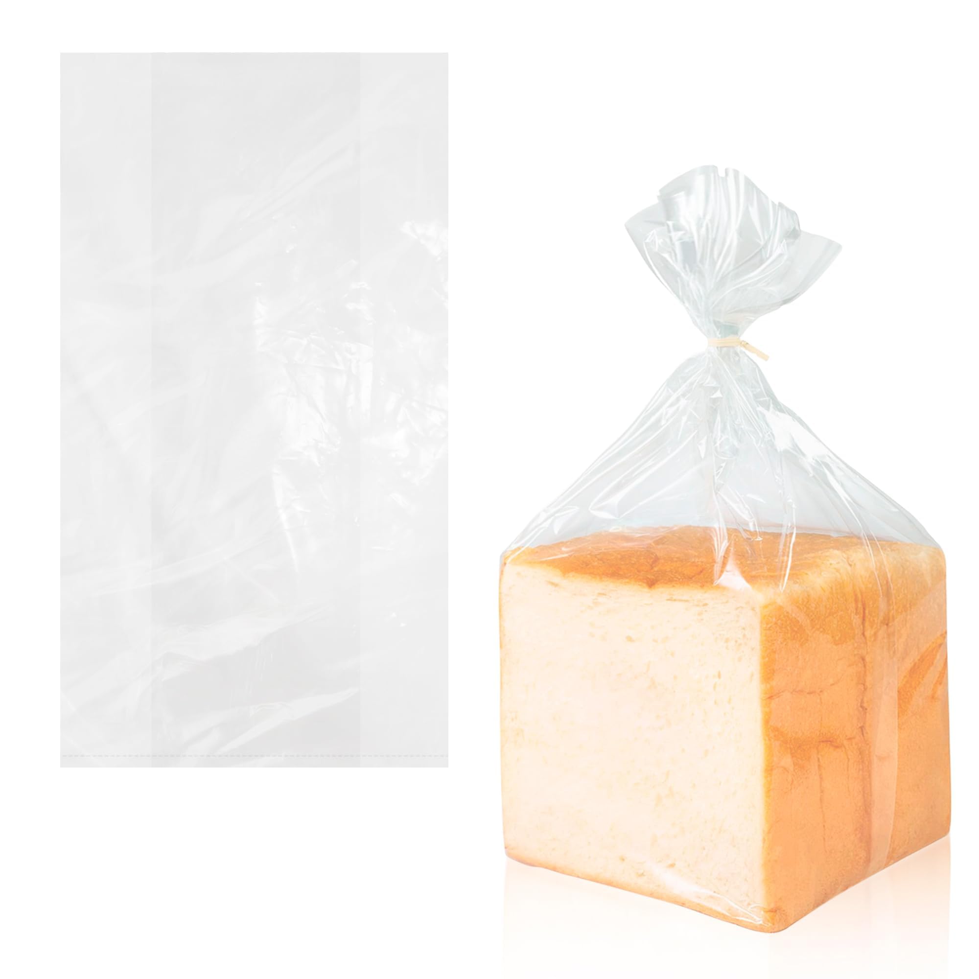 APQ Clear Plastic Bread Bags for Homemade Bread - 6x3x15 Inch 1000 Pack | 0.65 Mil Thick Gusseted Polyethylene Bags | Water-Resistant Food Storage | Perfect for Bakery, Sandwich Storage & Freezer Use