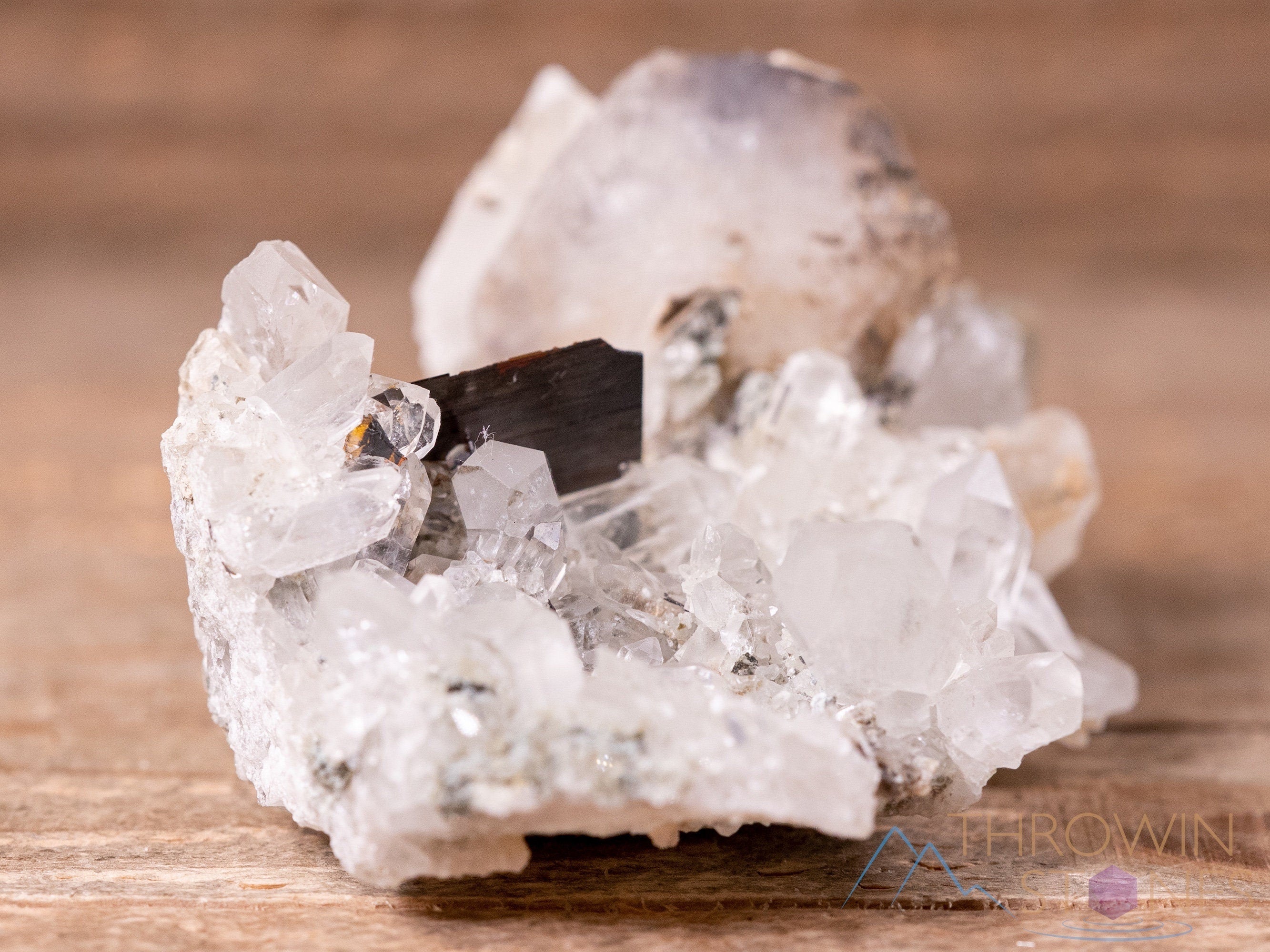 BROOKITE on QUARTZ with CALCITE Natural Crystal Cluster - Healing Stone Collection, Mineral Specimen for Home Decor, Unique Housewarming Gift (40461) | Perfect for Meditation Spaces, Office Desk Display & Crystal Healing Practices