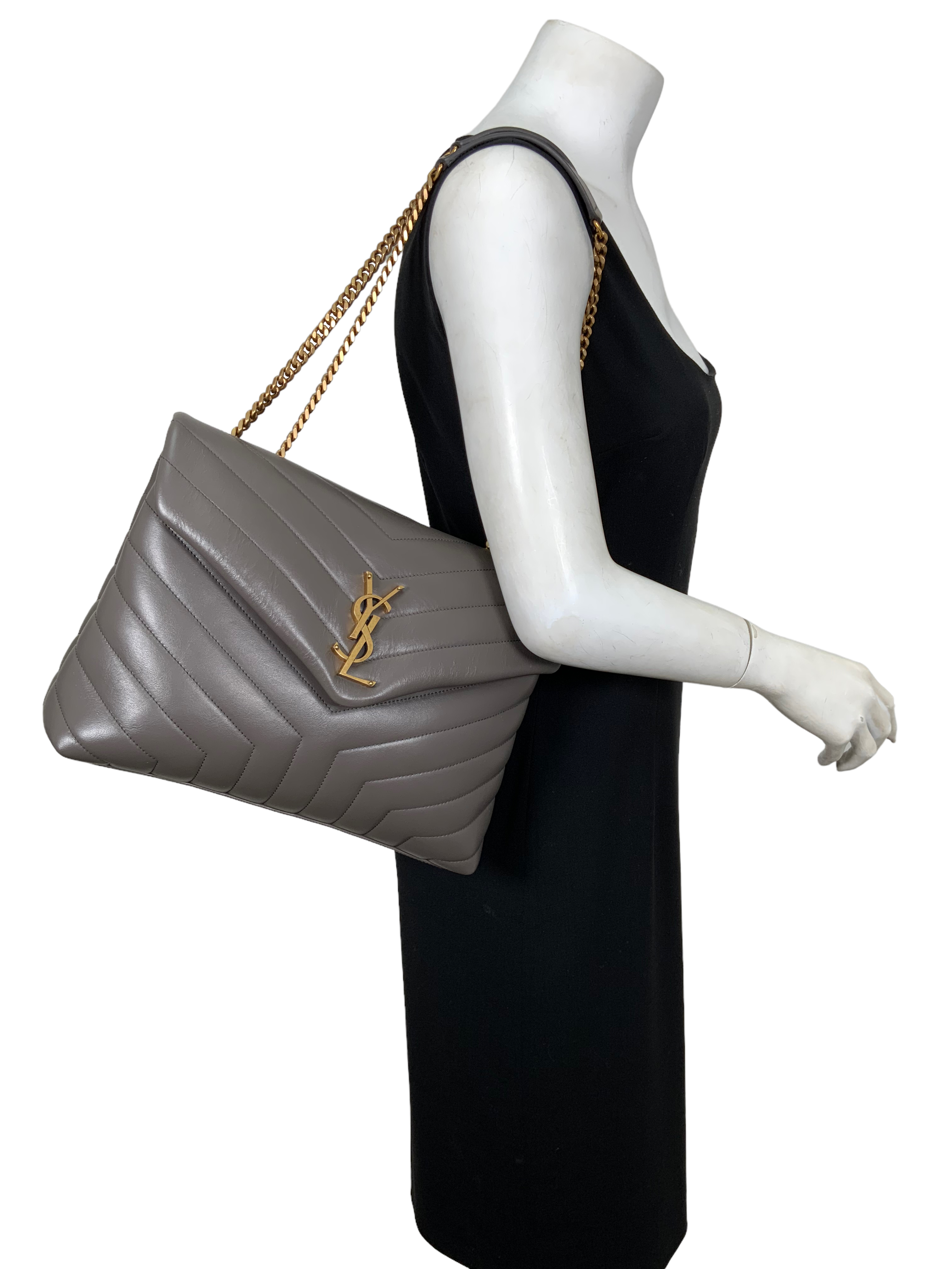 SAINT LAURENT Loulou Medium Shoulder Bag - Genuine Calfskin Leather Crossbody Purse for Women | Perfect for Work, Date Night & Travel Accessories