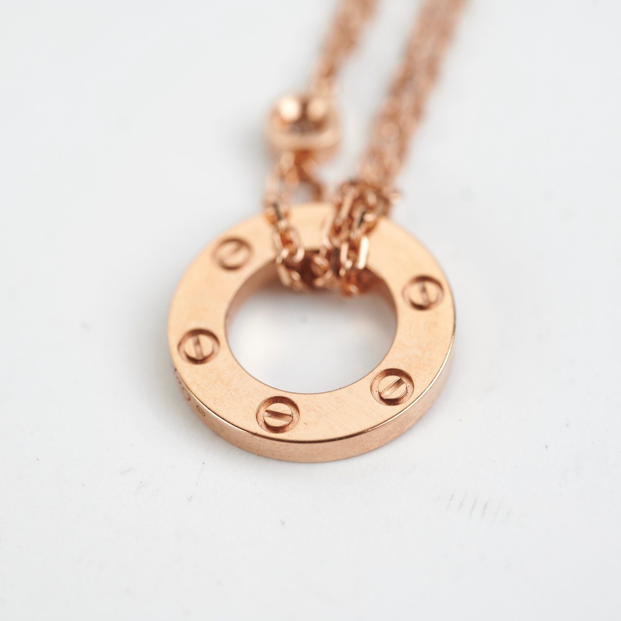 Cartier Love Necklace with 2 Diamonds in 18K Rose Gold - Elegant Jewelry Gift for Women, Anniversary & Valentine's Day