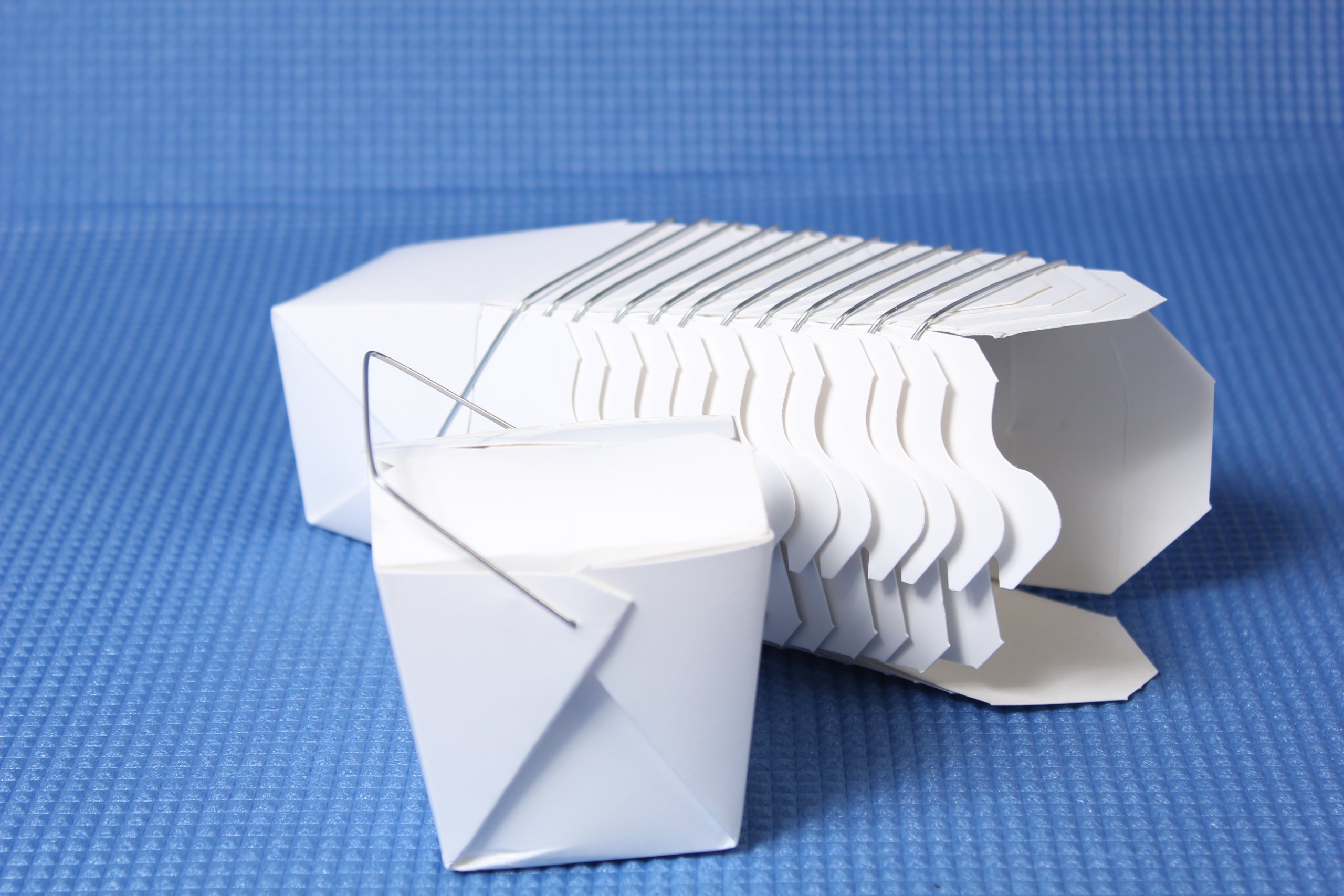 100 Pack 8oz White Chinese Takeout Boxes - Disposable Food Containers for Party, Catering & Restaurant Takeout
