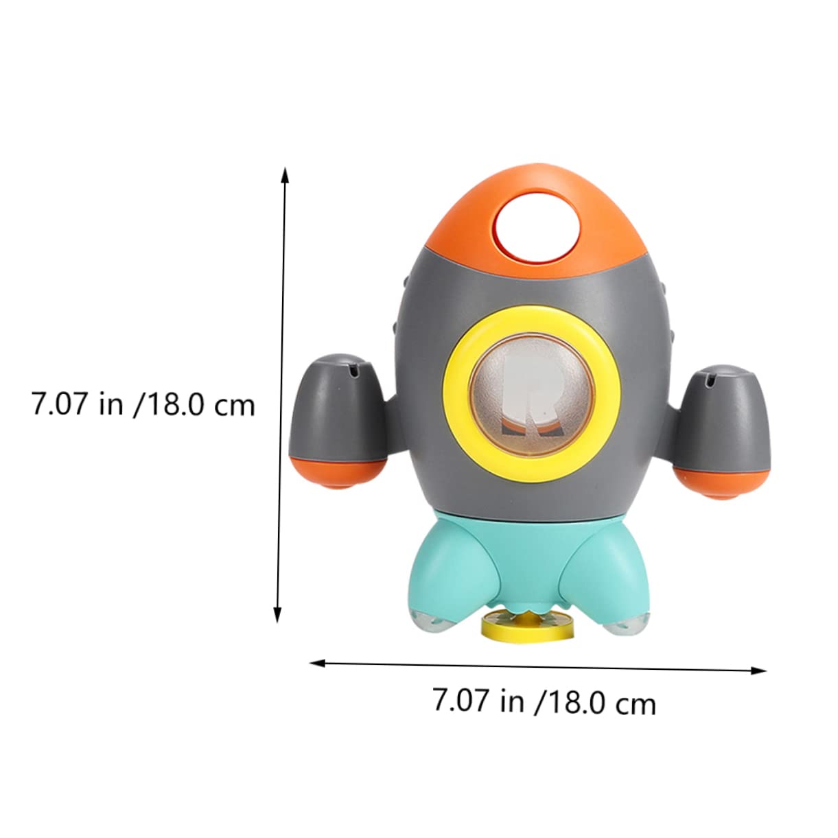 HEMOTON 2-Pack Grey ABS Rocket Fountain Bath Toys for Kids - Fun Bathtub Water Play Toys for Toddlers & Children | Perfect for Pool, Beach, and Outdoor Water Activities