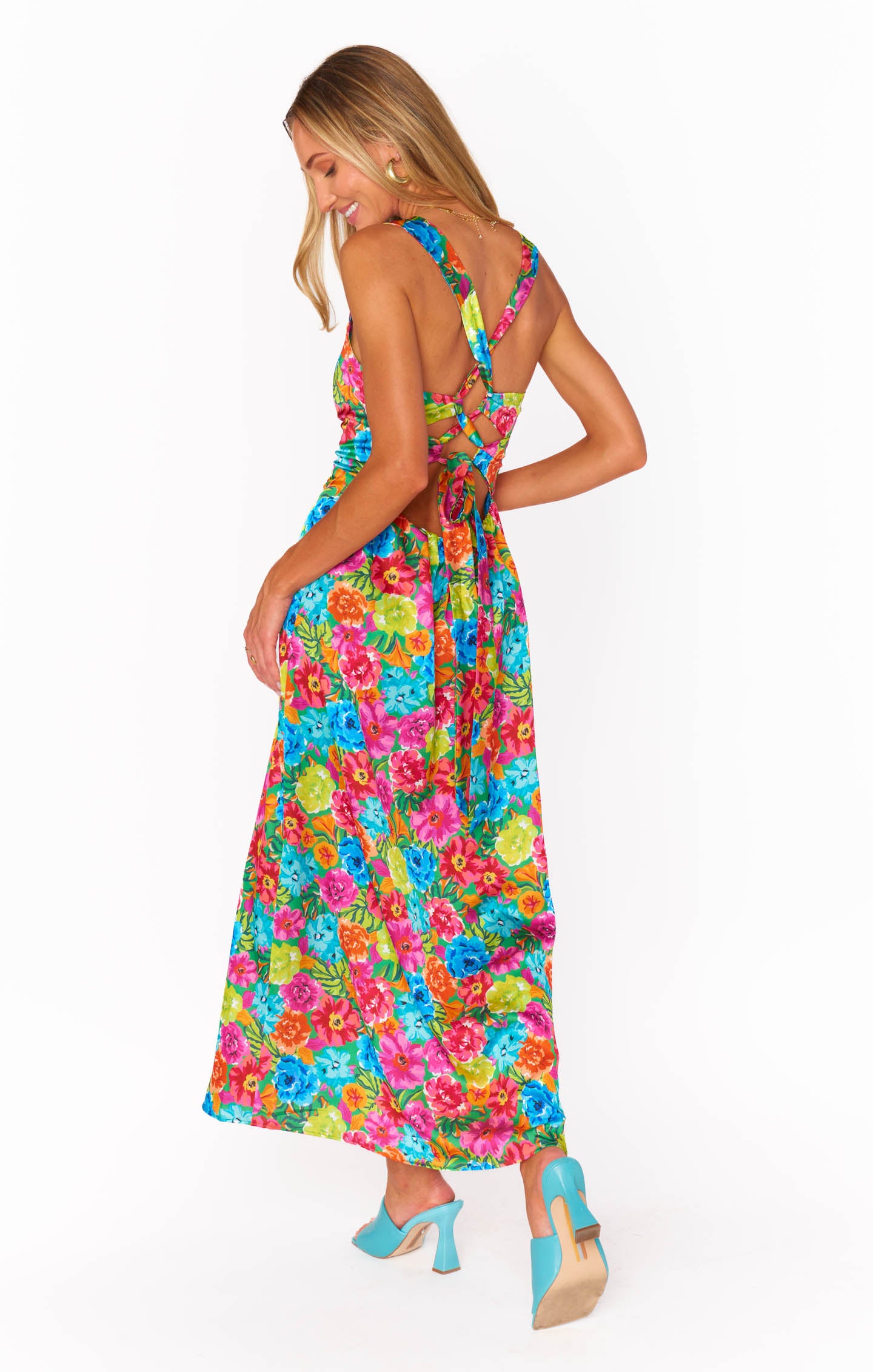 Mina Midi Dress - Floral Print Summer Dress for Women | Perfect for Garden Parties, Beach Vacations & Date Nights