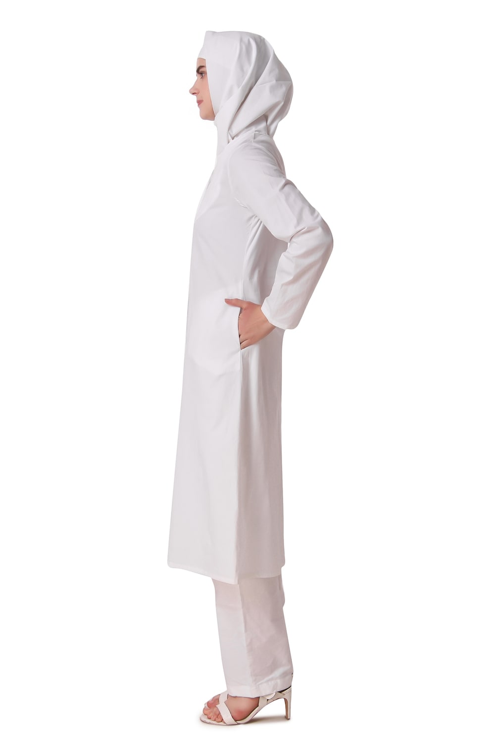 Faraza White Front Open Cotton Salwar Kameez - Traditional Indian Suit for Women | Comfortable & Stylish Ethnic Wear for Festivals, Weddings & Special Occasions