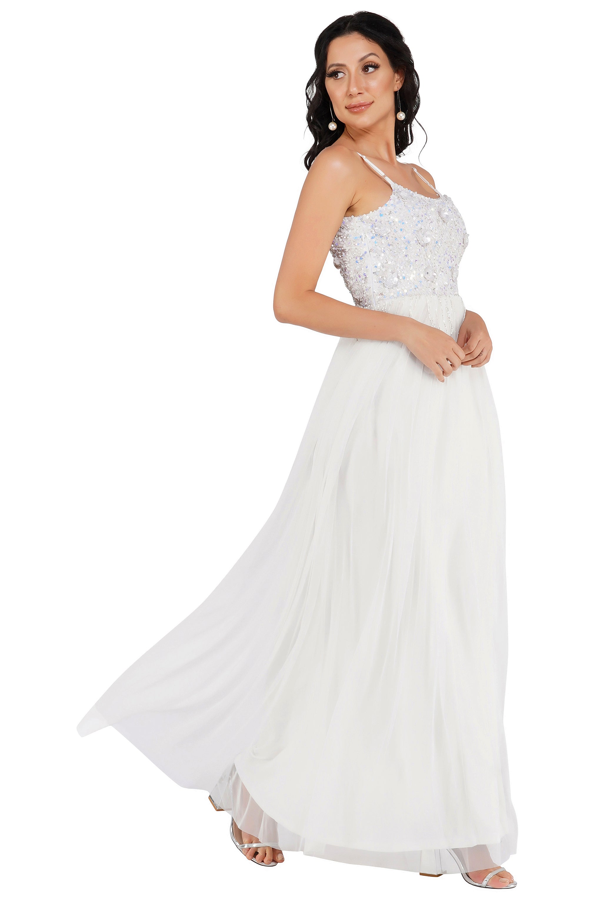 Elegant Riri Tulle Wedding Dress - A-Line Bridal Gown with Lace Appliques for Church, Beach & Garden Ceremonies
