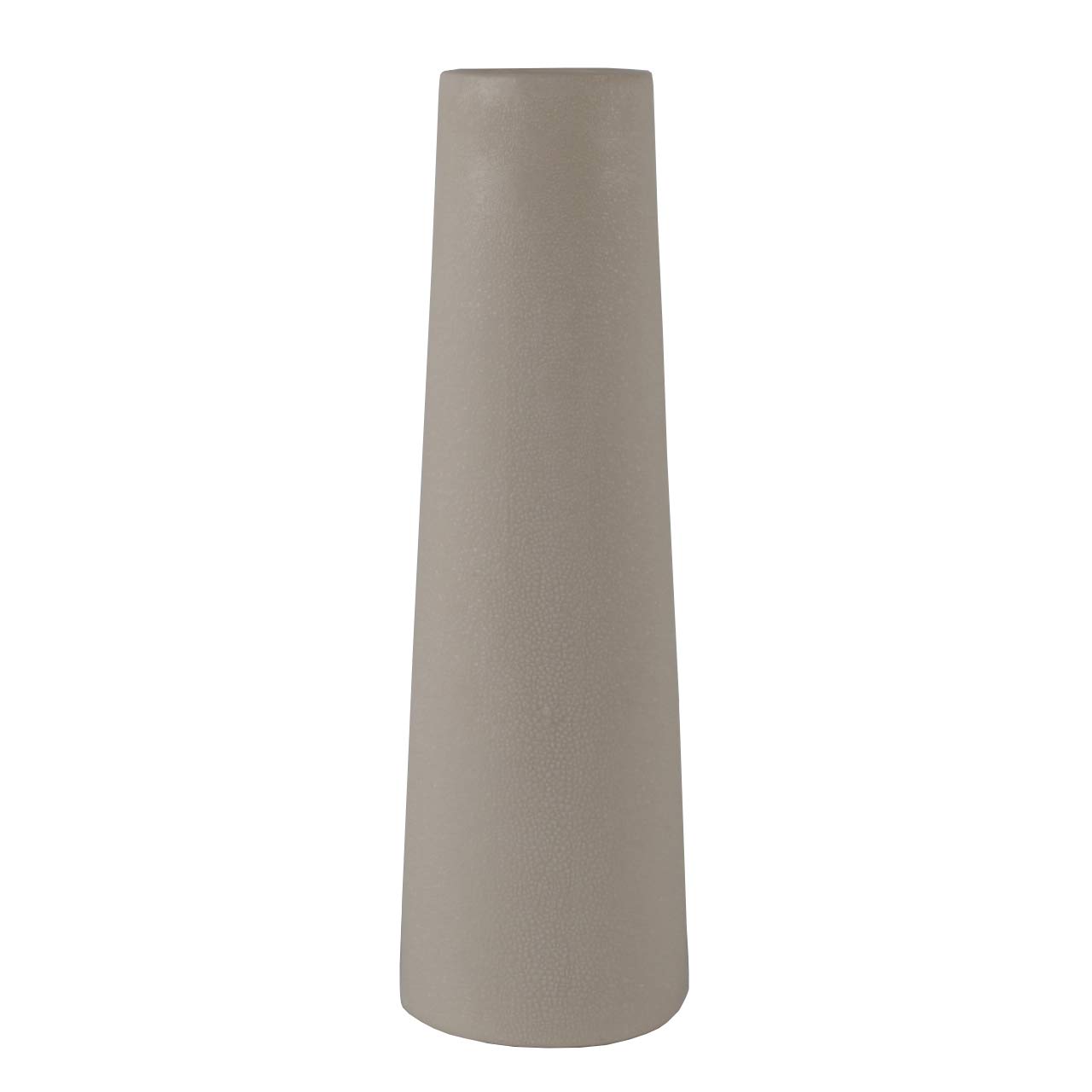 Flora Bunda Mid Century 14 Inch Ceramic Vase - Handcrafted Leather Finish Planter in Cream | Perfect for Home Decor, Wedding Centerpieces & Boho Chic Interiors