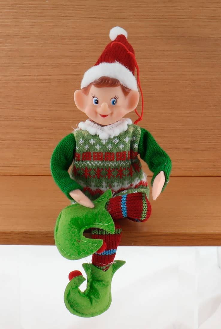 11 Pack Traditional Christmas Elf Ornaments - Handmade Holiday Decor for Tree, Mantel, and Festive Home Decorations