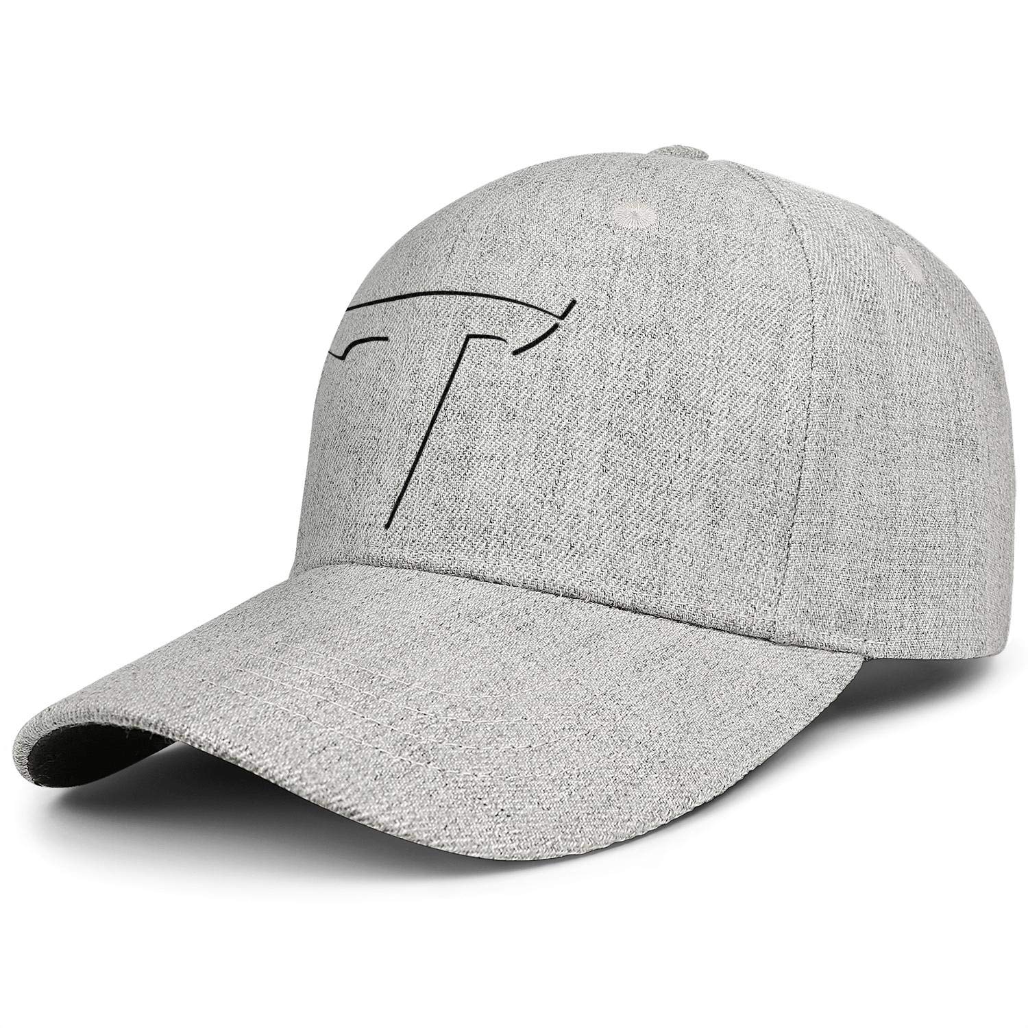 Coolgood All Cotton Golf Cap with Tesla Logo - Adjustable Snapback Casual Hat for Men & Women - Perfect for Golf, Outdoor Sports, and Everyday Wear